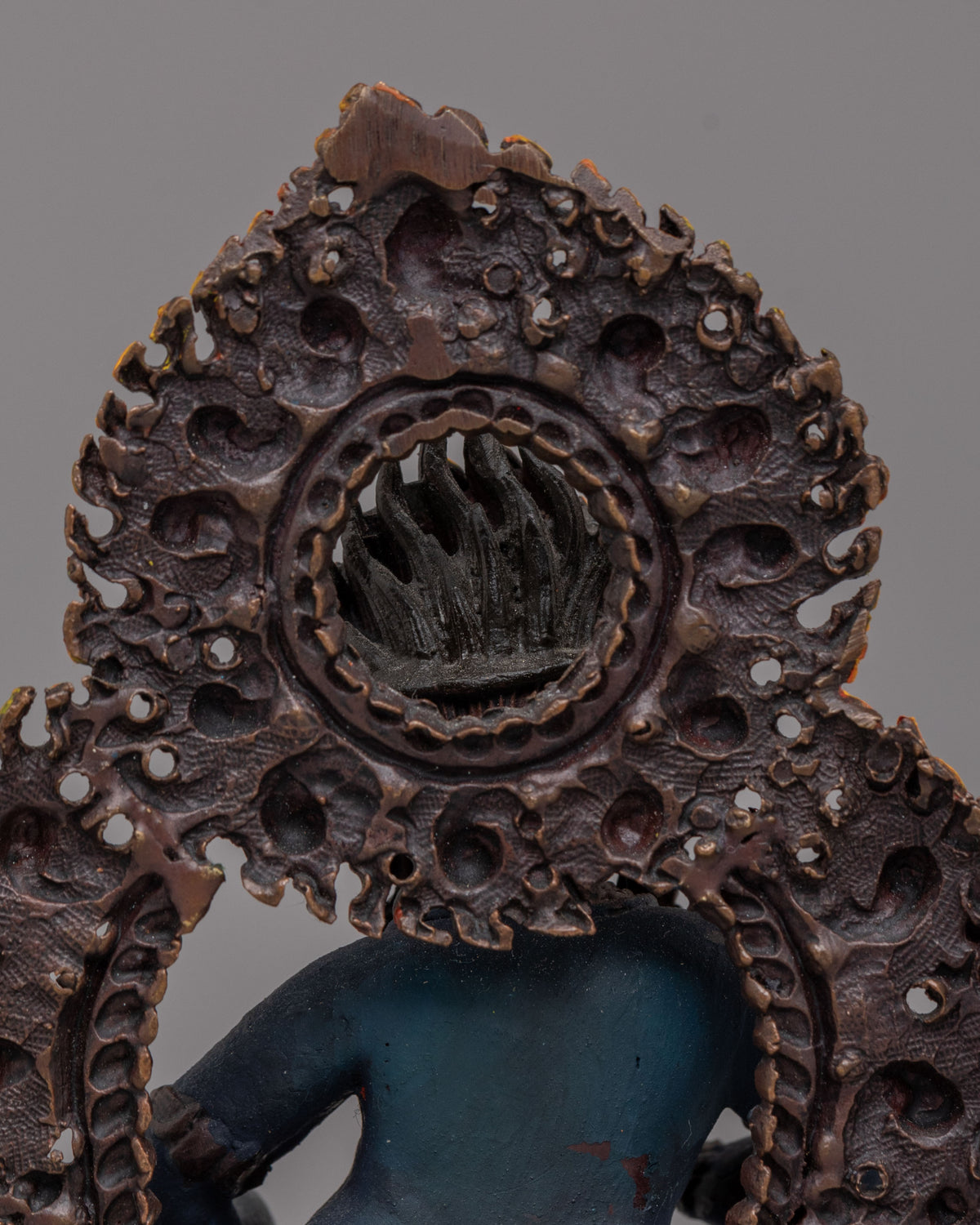 Handcrafted Black Dzambhala Spiritual Statue | Tibetan Protector Deity