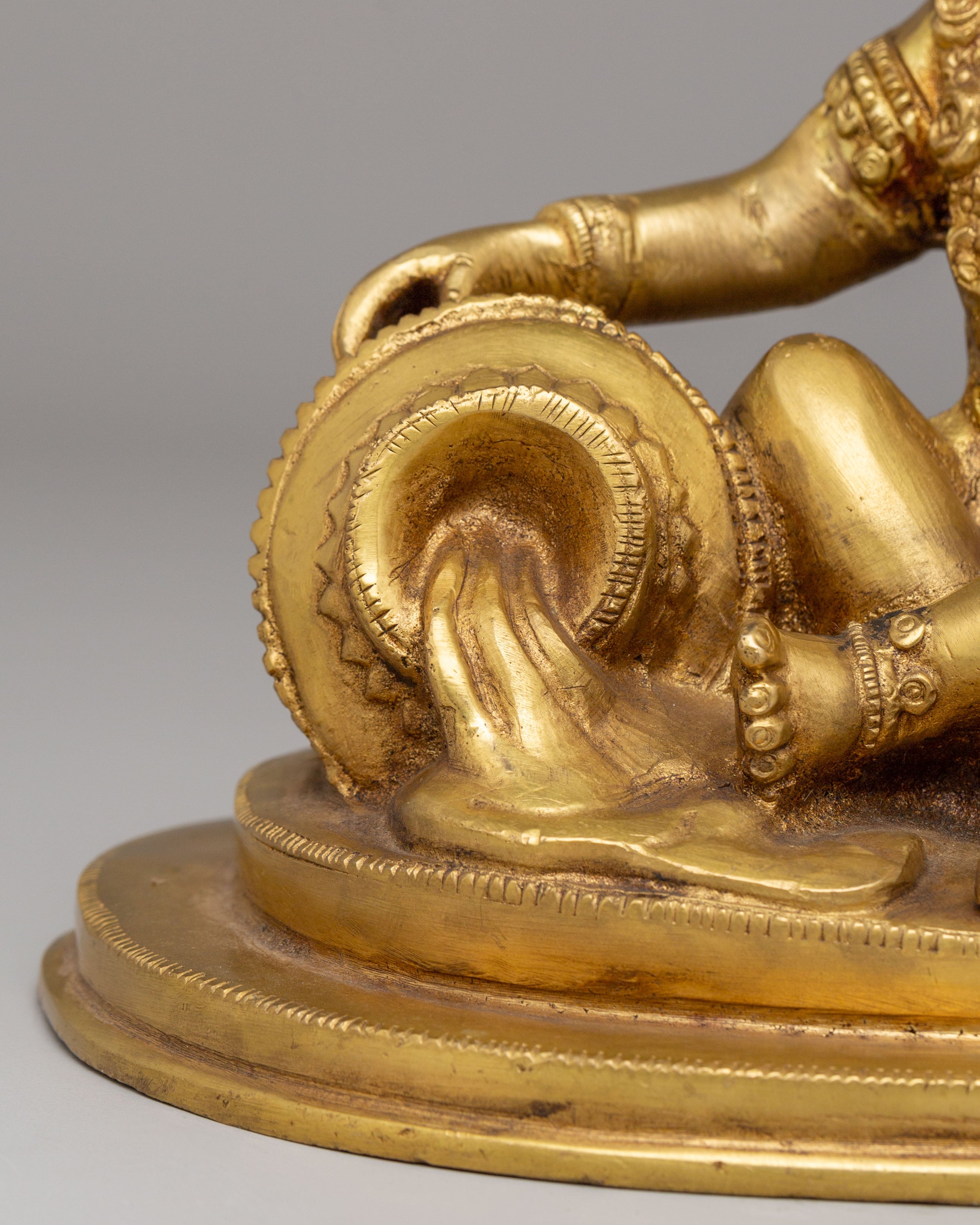 Spiritual Little Krishna Statue | Copper & Gold Plated Hindu Deity Figurine