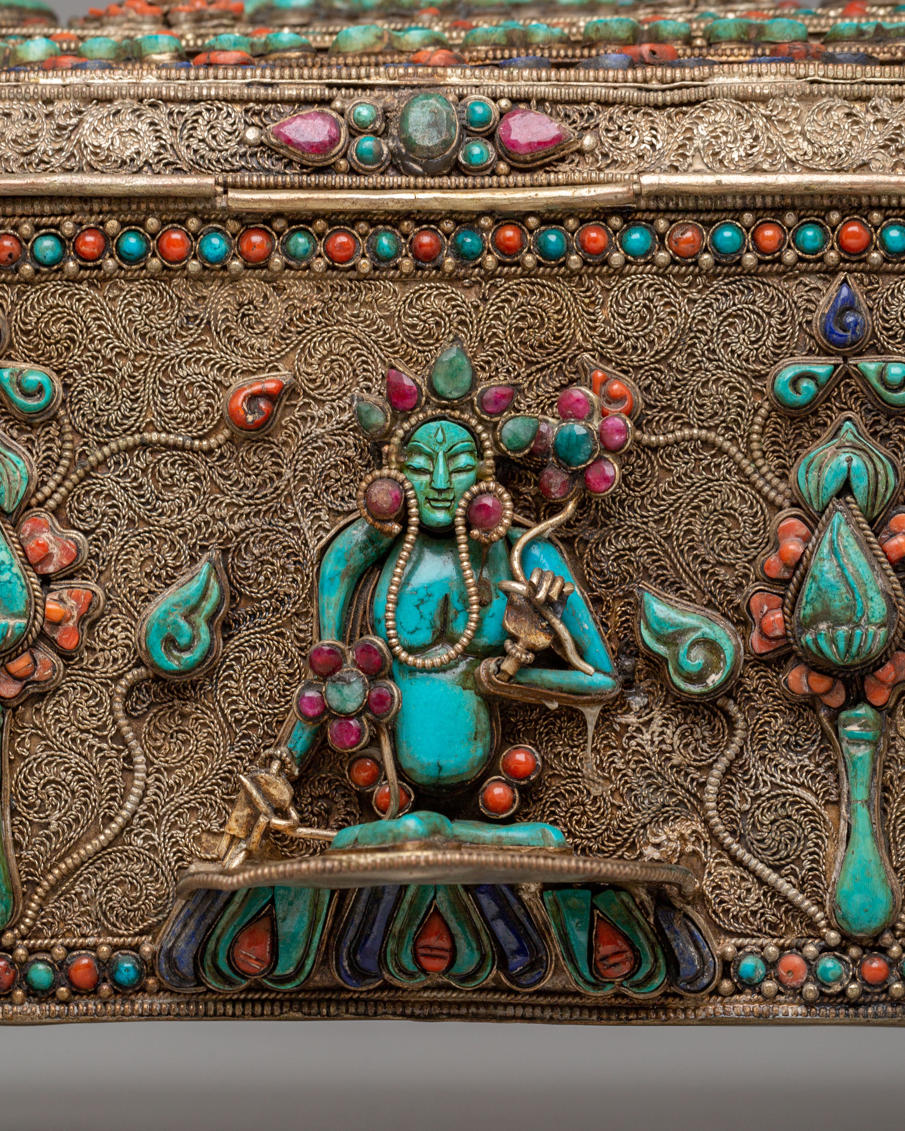Handcrafted Buddhist Treasure Box | Sacred Meditation Decor