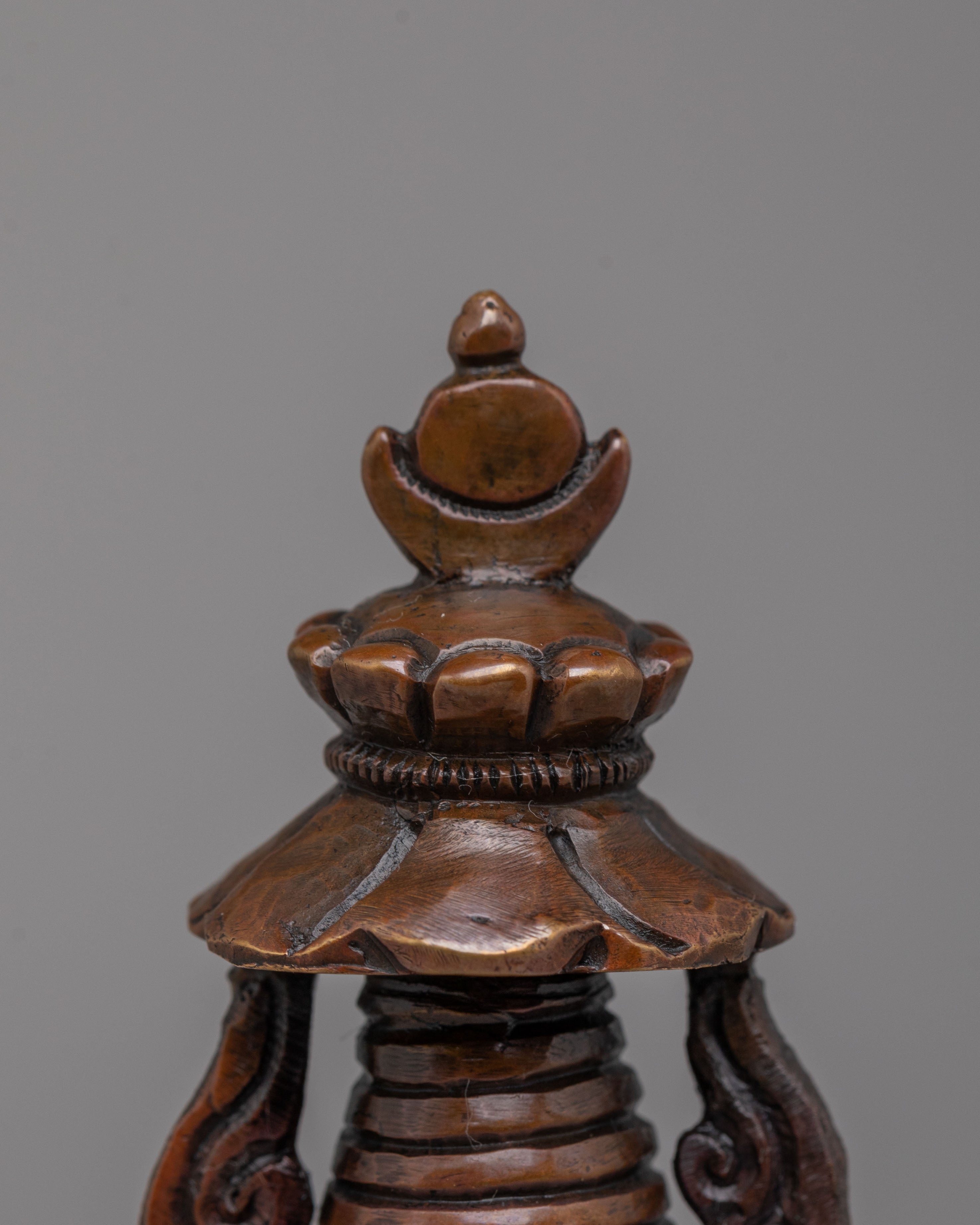 Spiritual Stupa of Reconciliation | Handcrafted Oxidized Copper Sculpture
