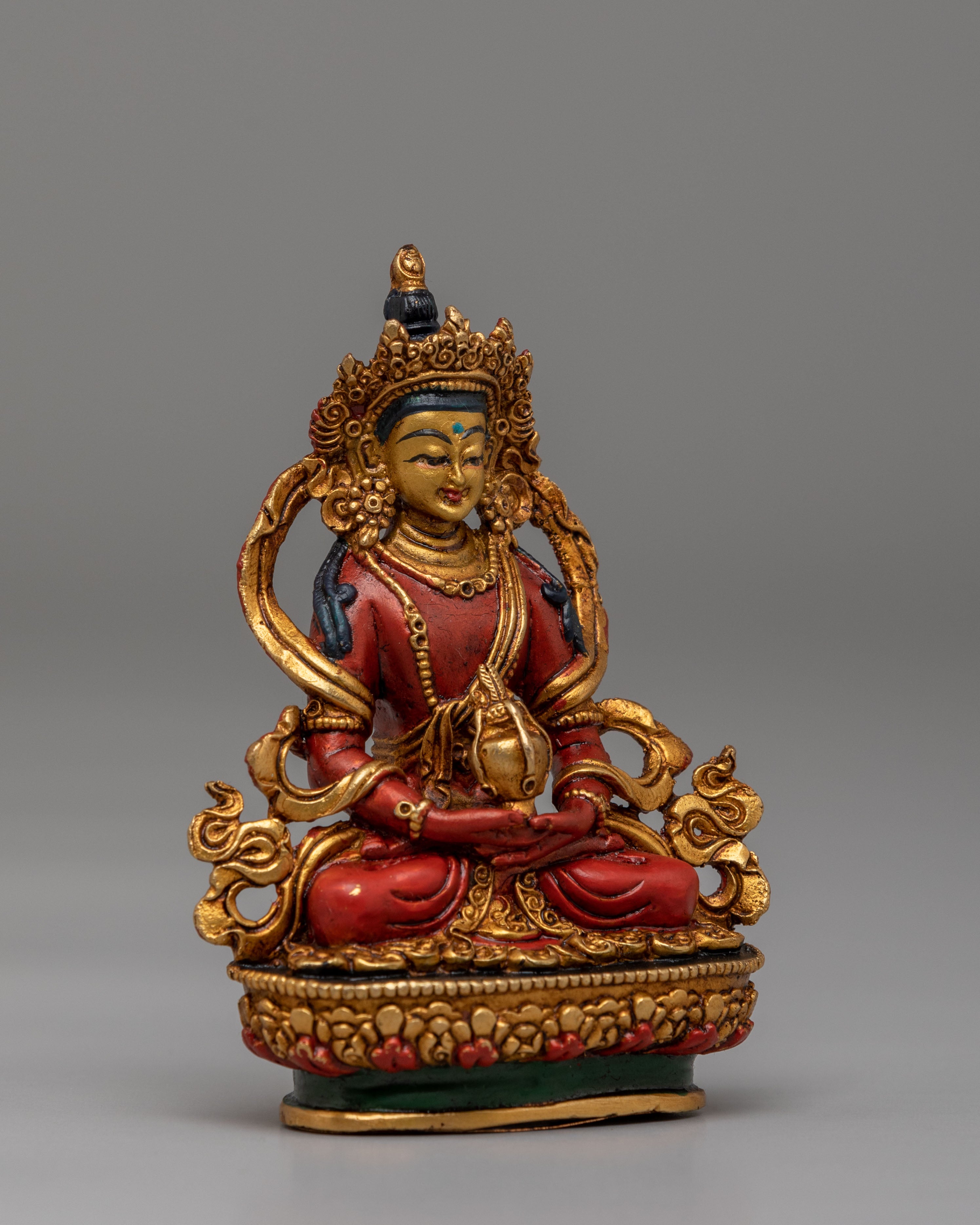 Amitayus Longevity Buddha Statue | 24K Gold Plated Buddhist Decor
