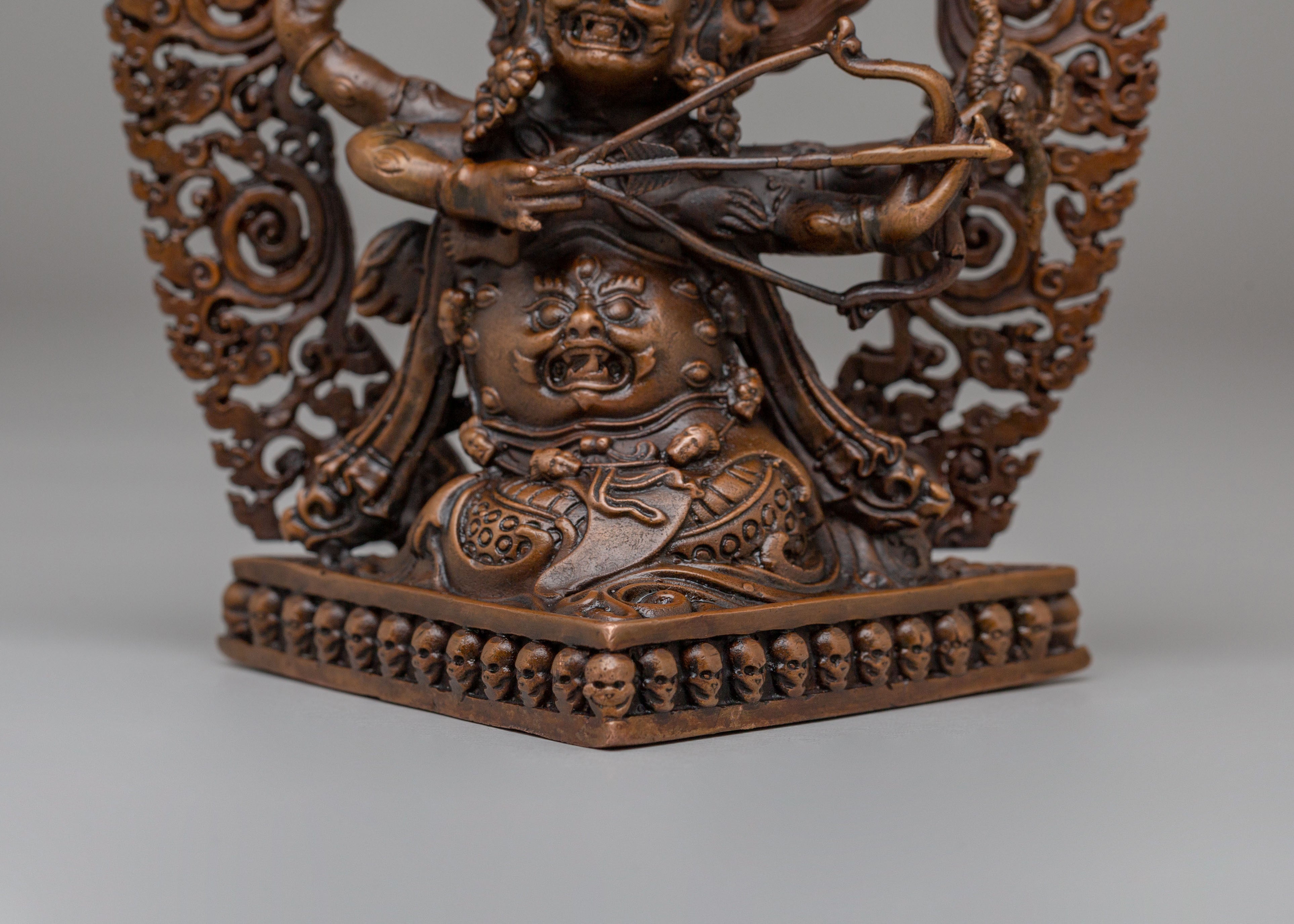 Handmade Three Nyingma Protectors | Rahula Dorje Legpa Ekajati Statue