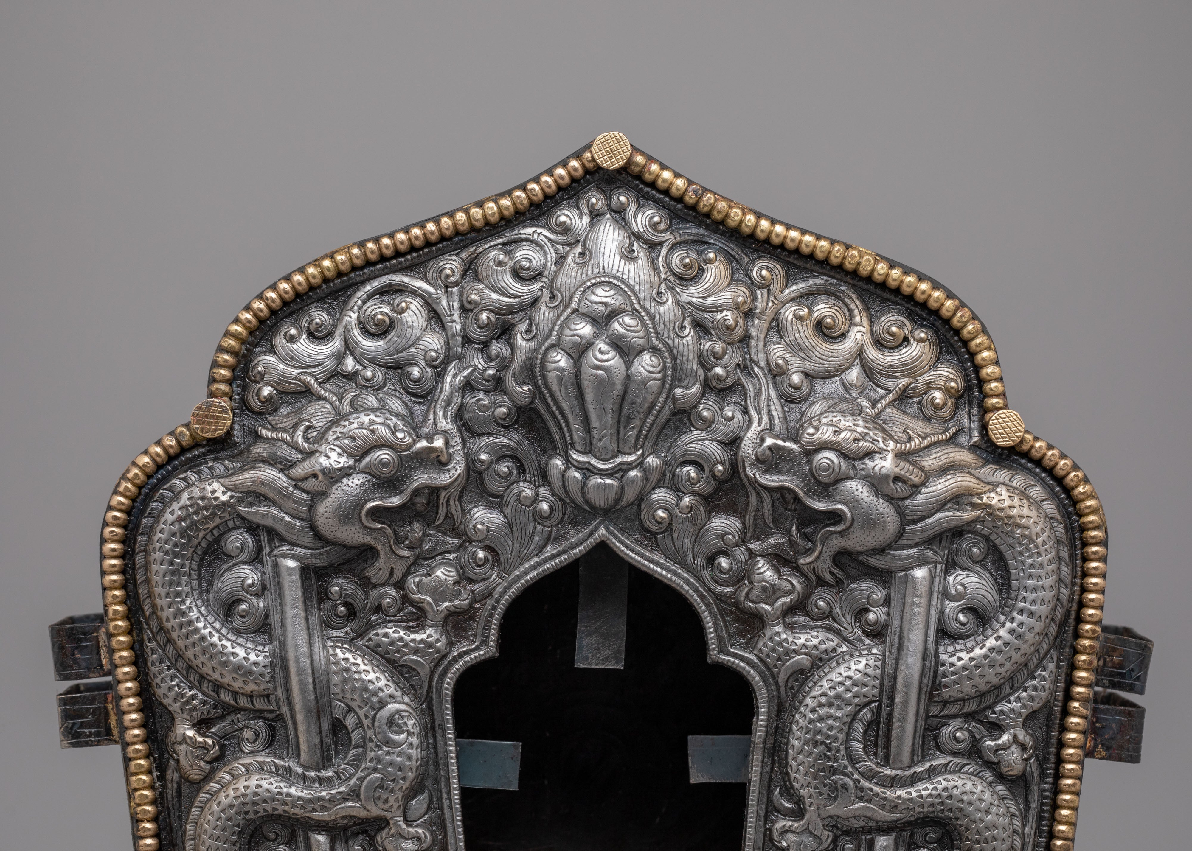 Handcrafted Prayer Amulet Box | Sacred Iron Ghau Box for Spiritual Protection