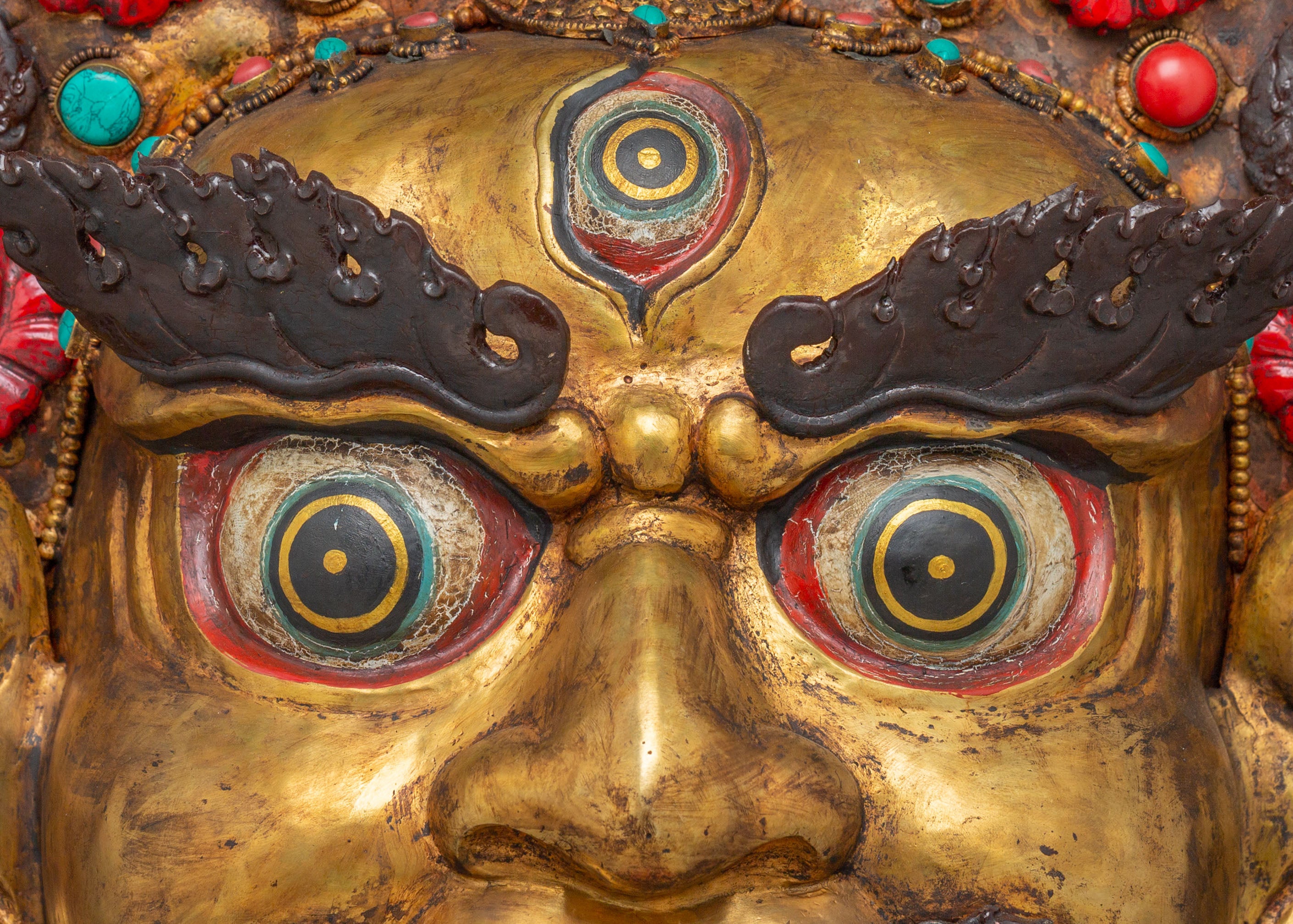 Sacred Mahakala Wall Hanging | Tibetan Wrathful Deity