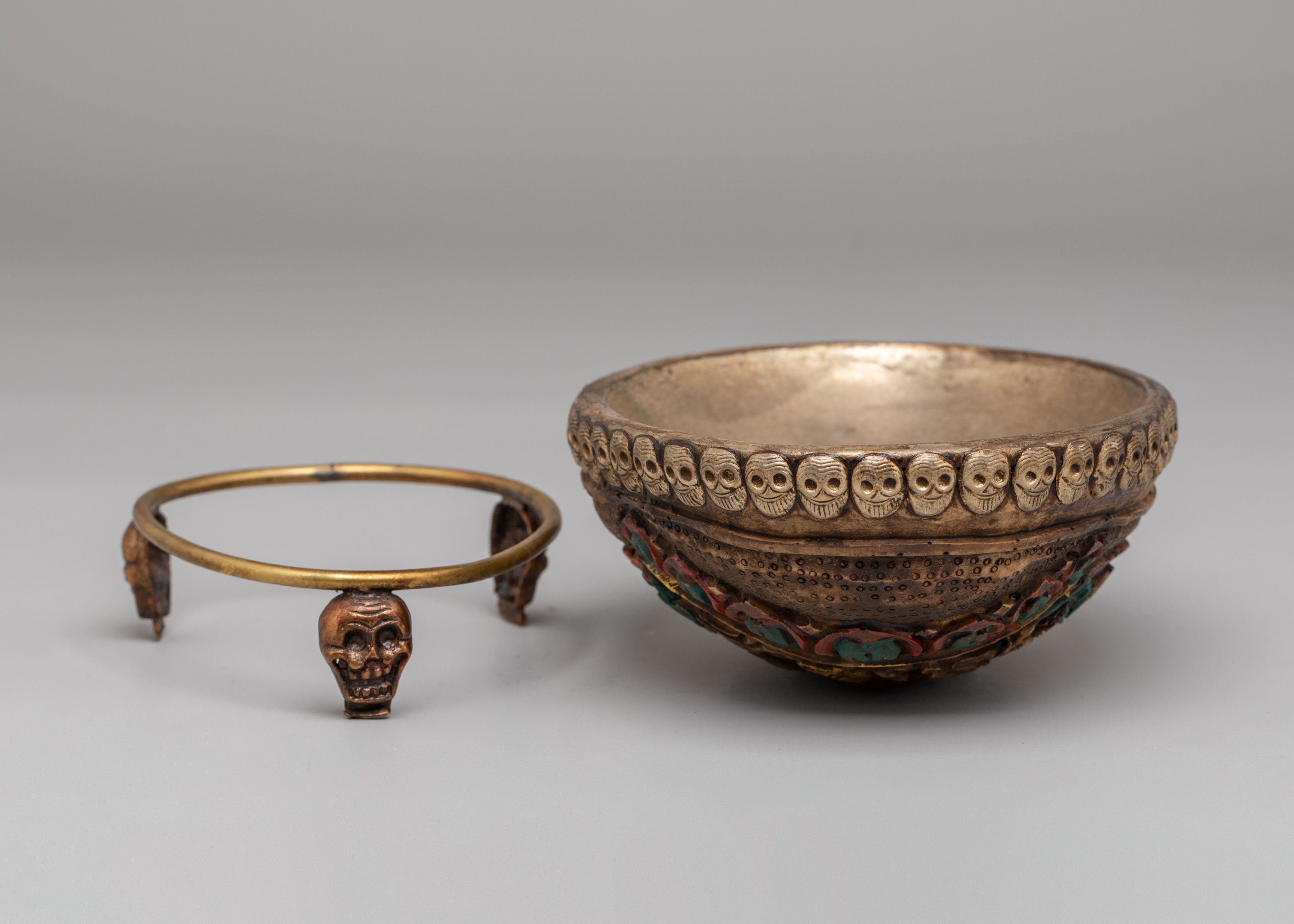 Tibetan Kapala for Ritual | Skull Cup for Tantric Ceremonies
