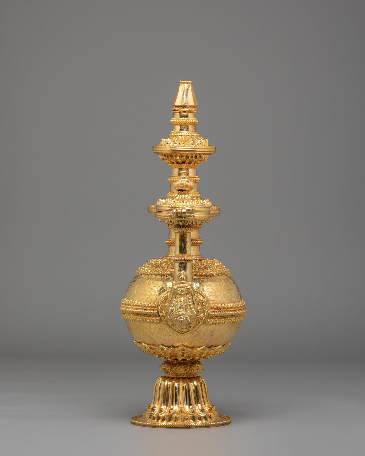 Kundika Water Vessel | Gold Plated Copper Body for Ritual Use