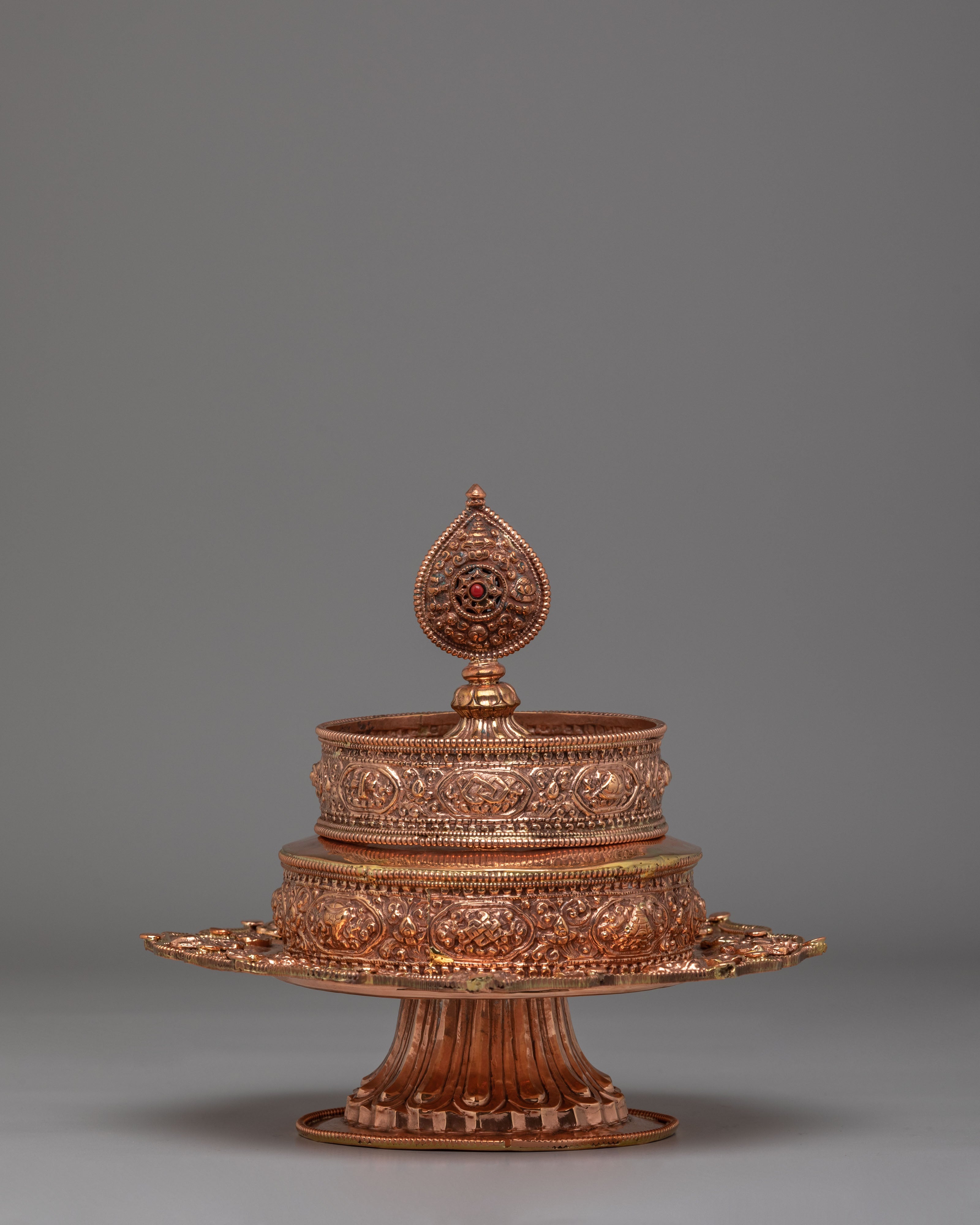 Sacred Altar Ritual Mandala Offering | Handcrafted Copper Meditation Offering