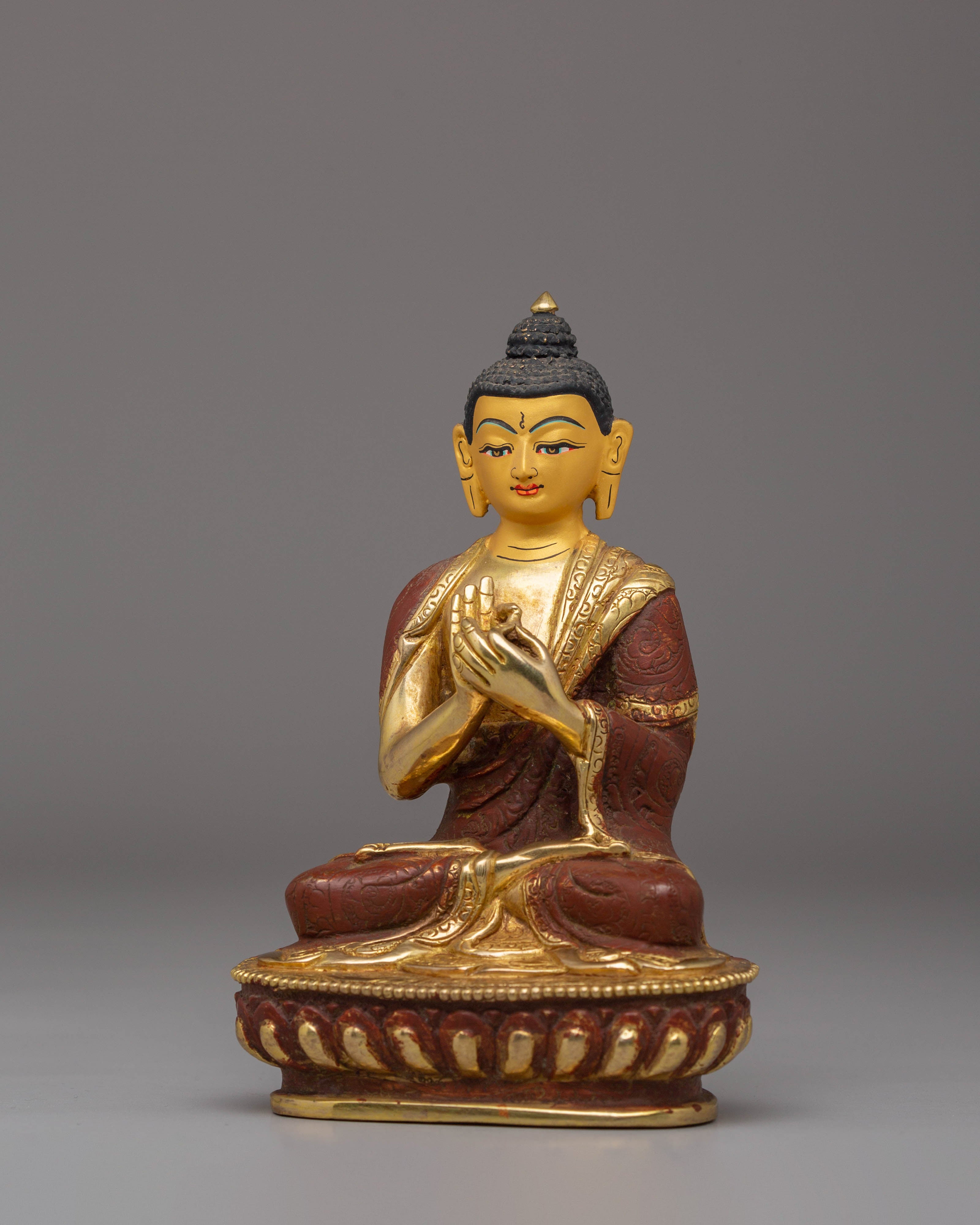 Handcrafted Vairocana Copper Sculpture | Statue for Altar and Meditation