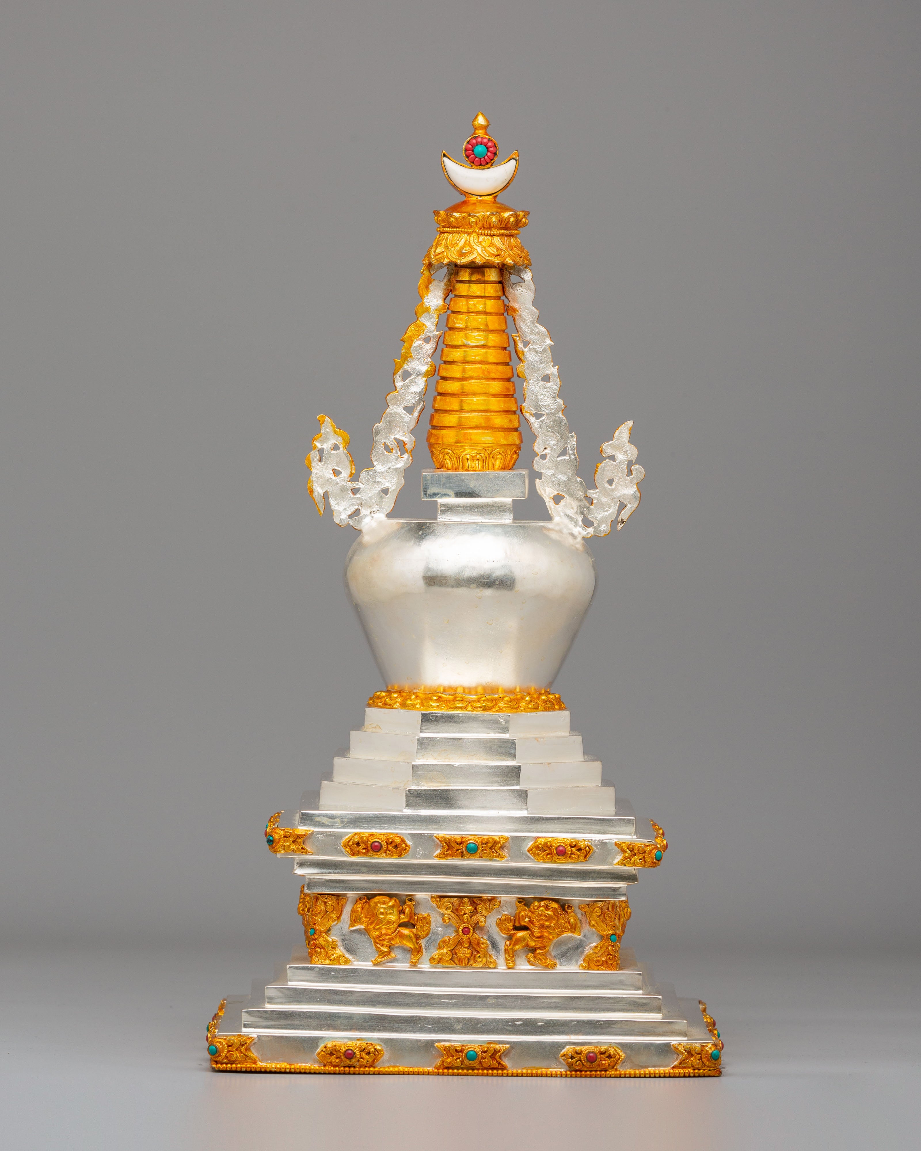 Traditional Handmade Stupa | Sacred Tibetan Buddhist Shrine Decor