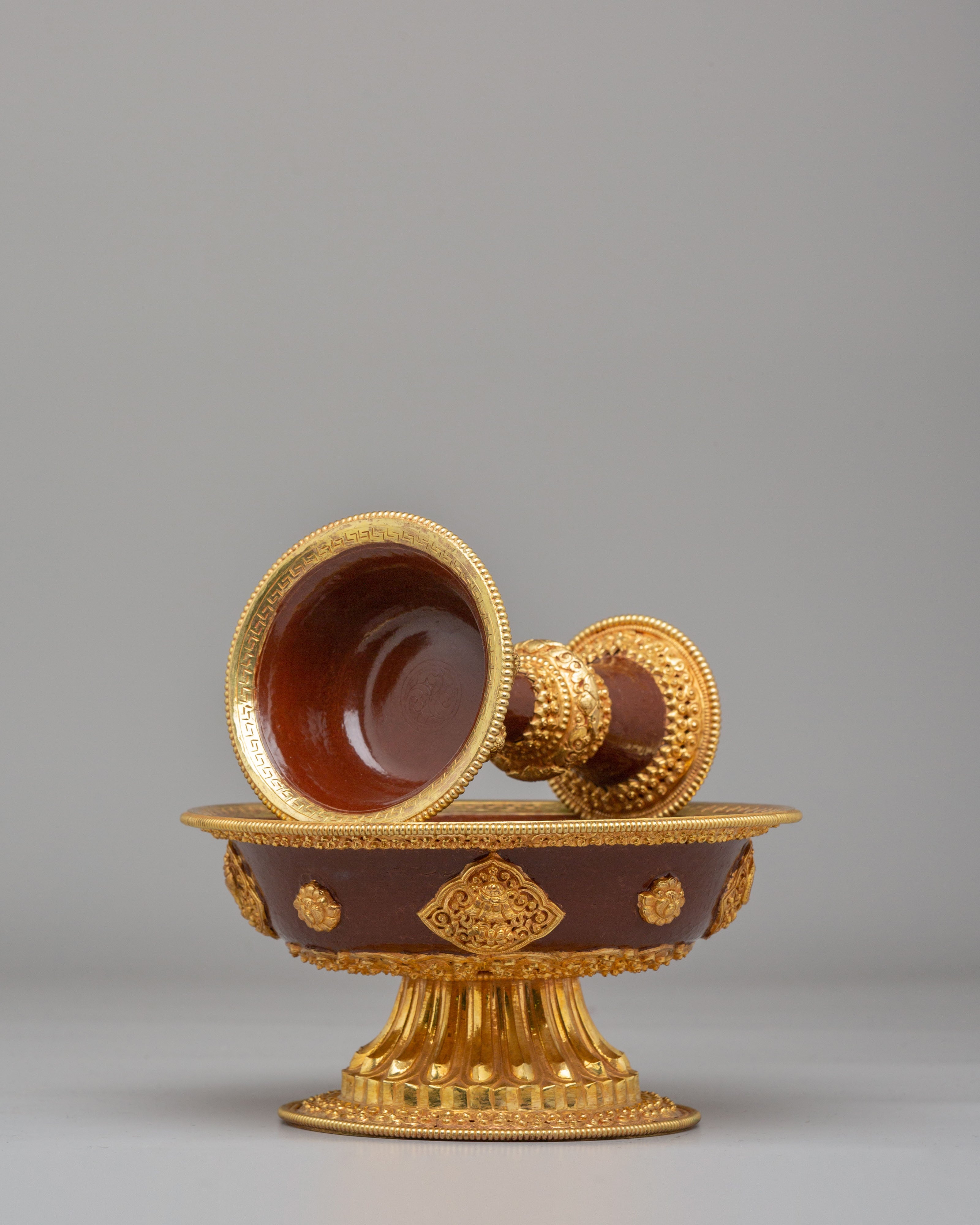 Buddhist Serkyem Offering Set for Rituals | Tibetan Ceremonial Vessel