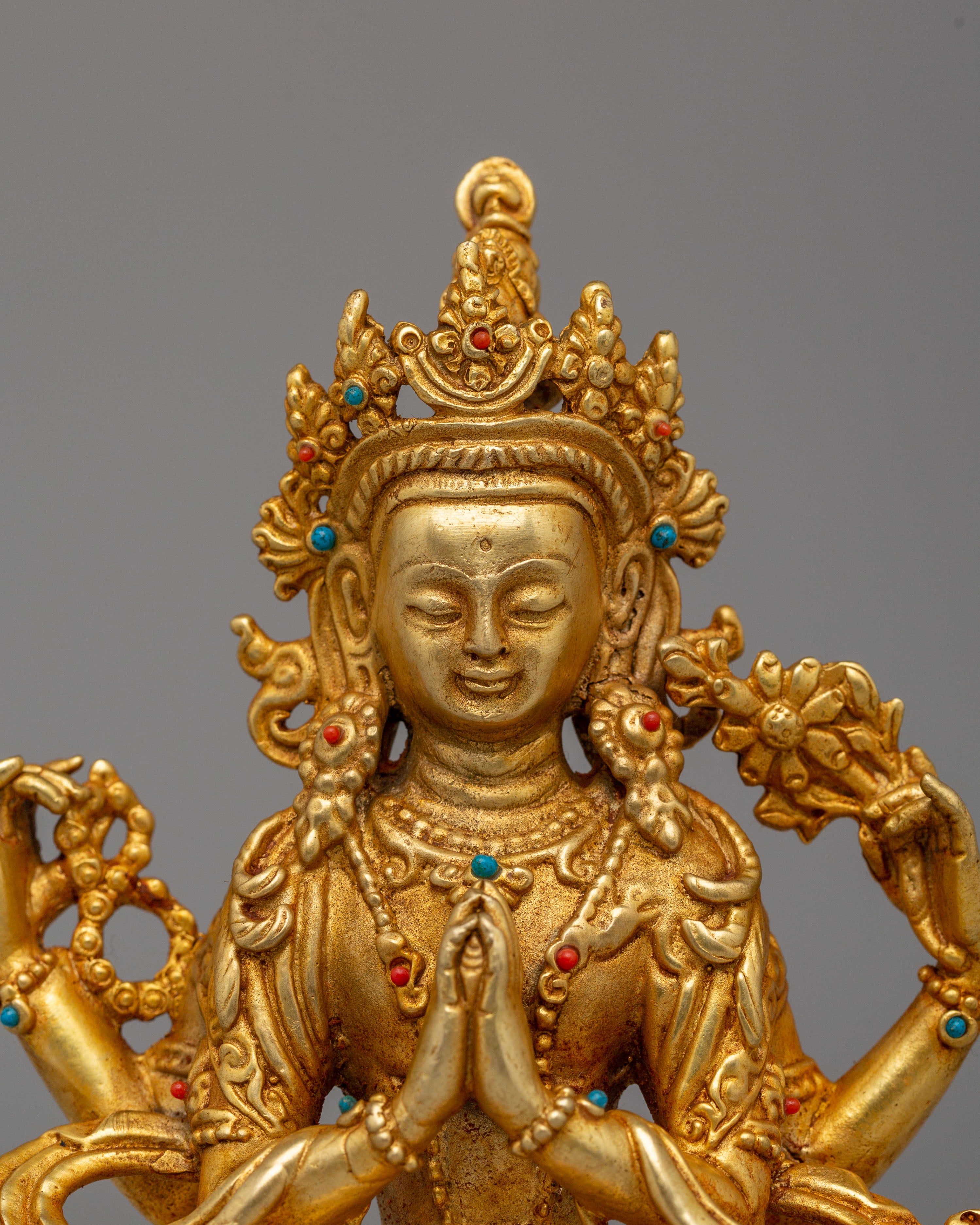 Avalokiteshvara Compassion Deity Statue | Tibetan Chenrezig Statue