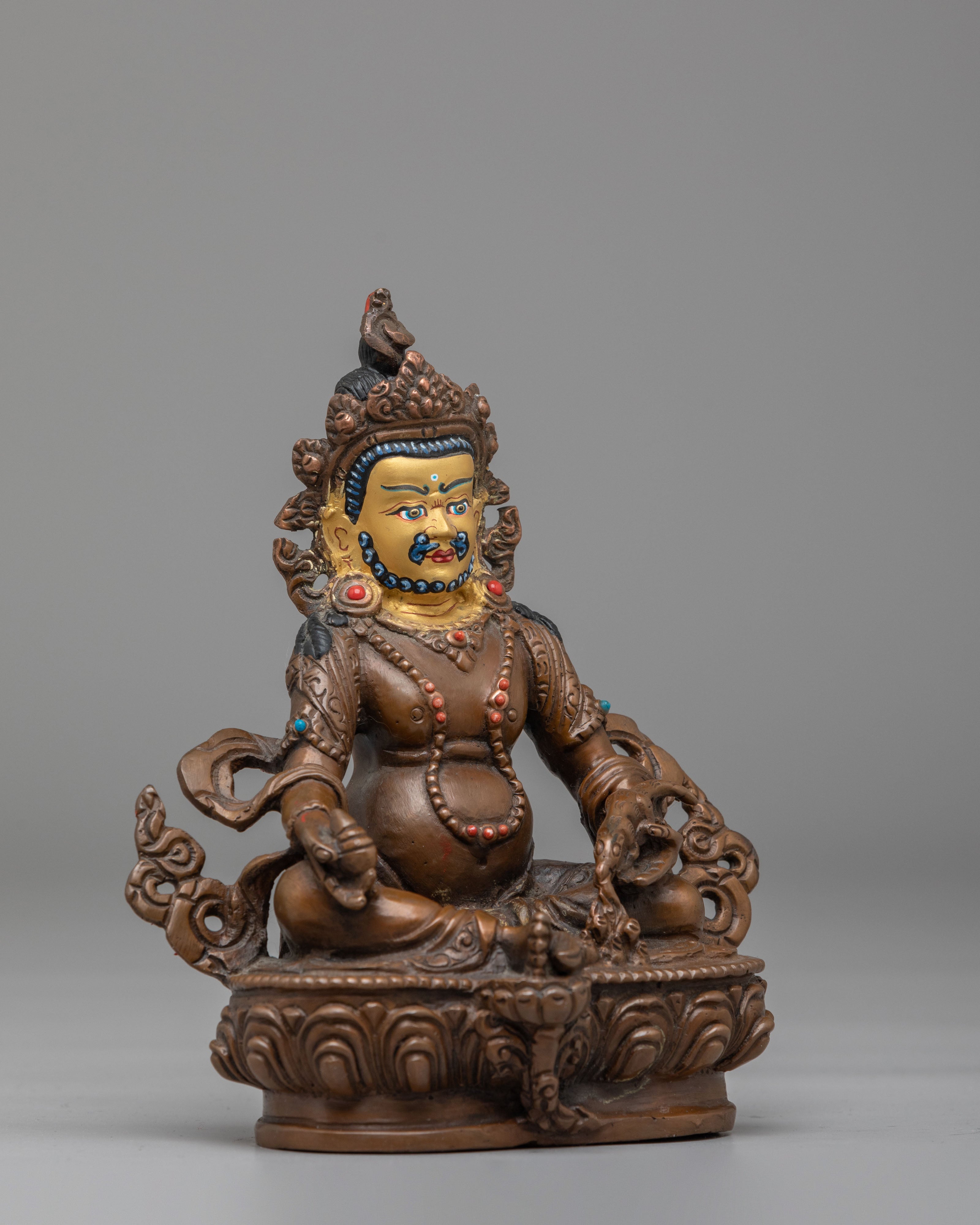 Traditional Dzambhala Sculpture | Wealth Deity Statue