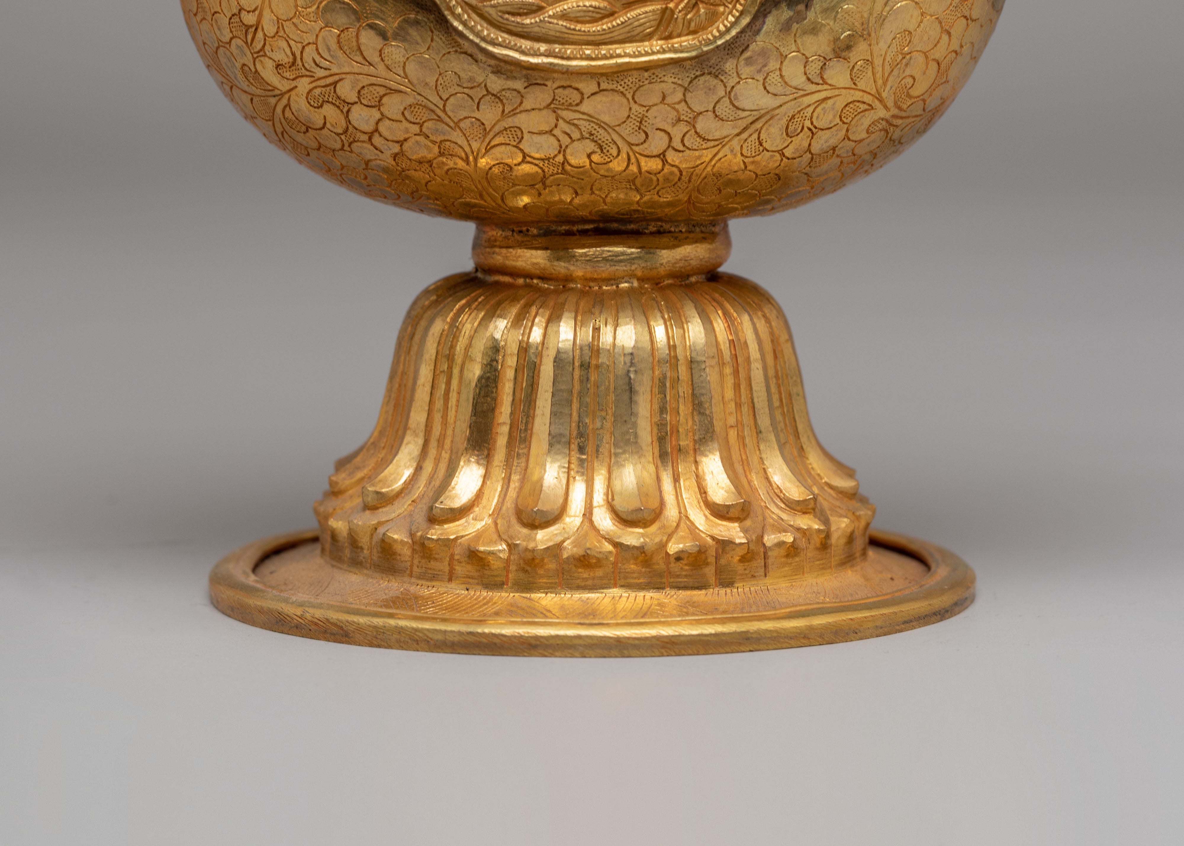 Spiritual Buddhist Bhumba Ewer | Handcrafted Copper Altar Vessel