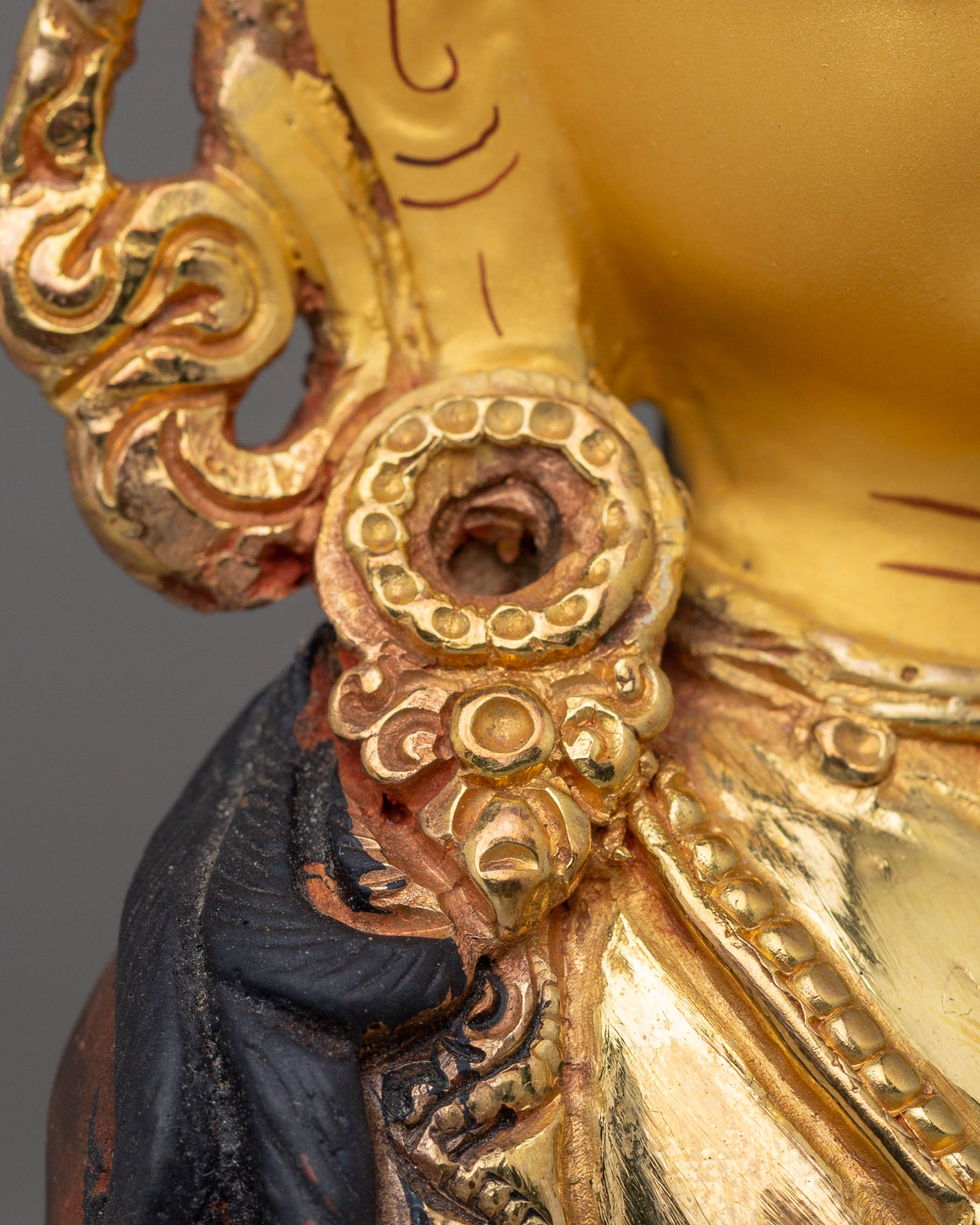 Handmade Golden Statue of Amitayus | Symbol of Longevity and Spiritual Blessings