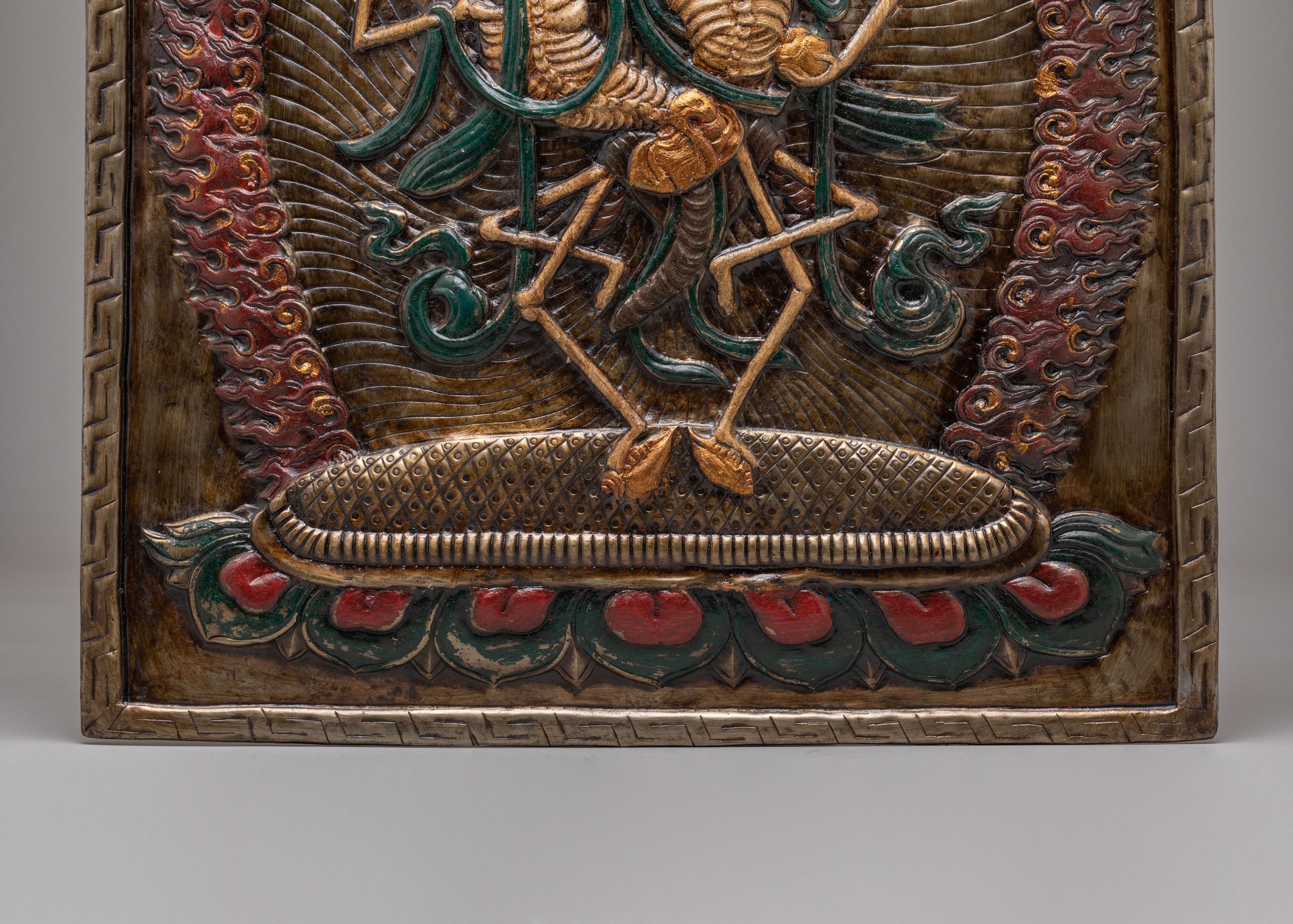 Handmade Buddhist Chittipati Wall Hanging | Sacred Skeleton Dance Artwork