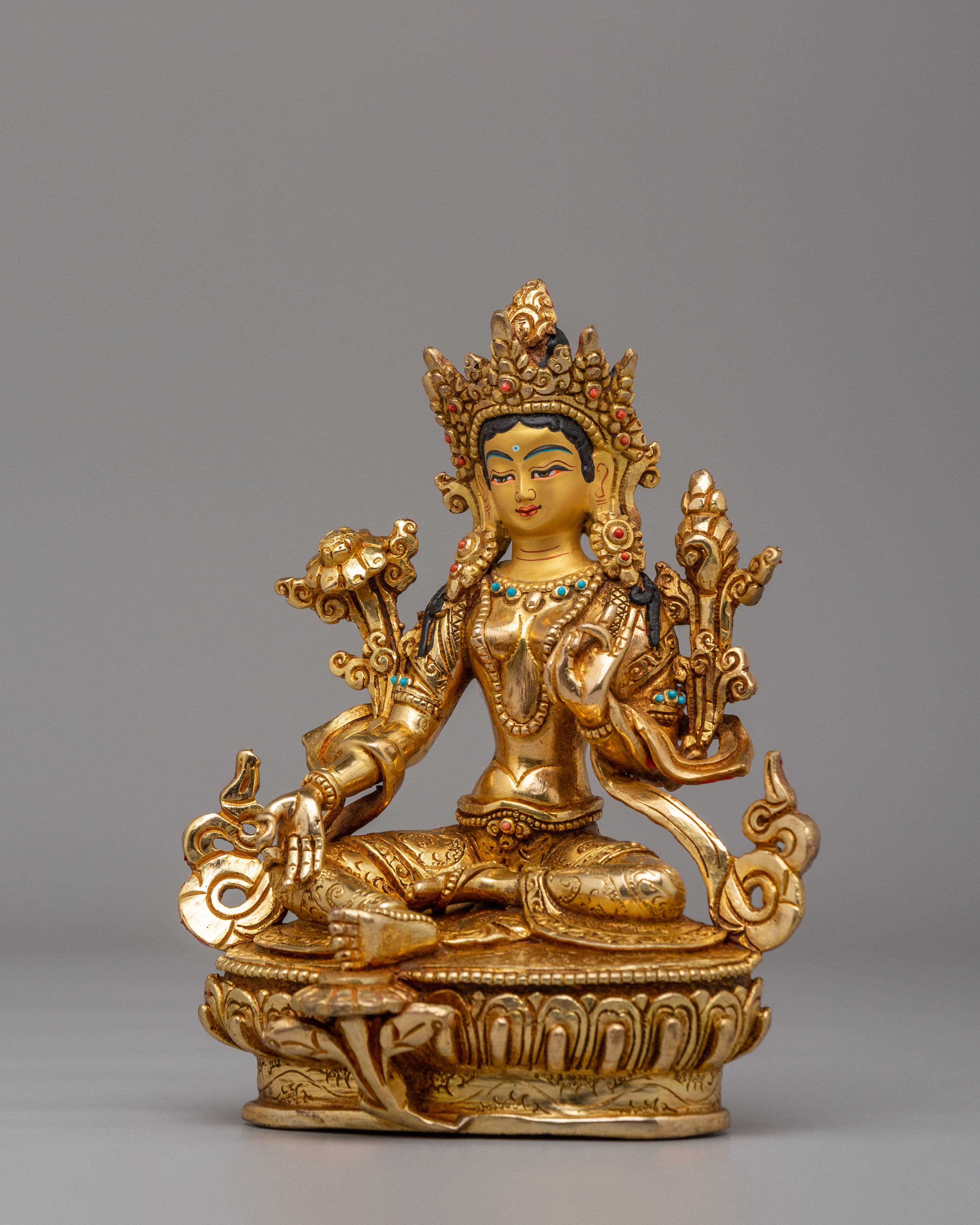 Green Tara Compassion Deity Statue | Symbol of Protection and Healing