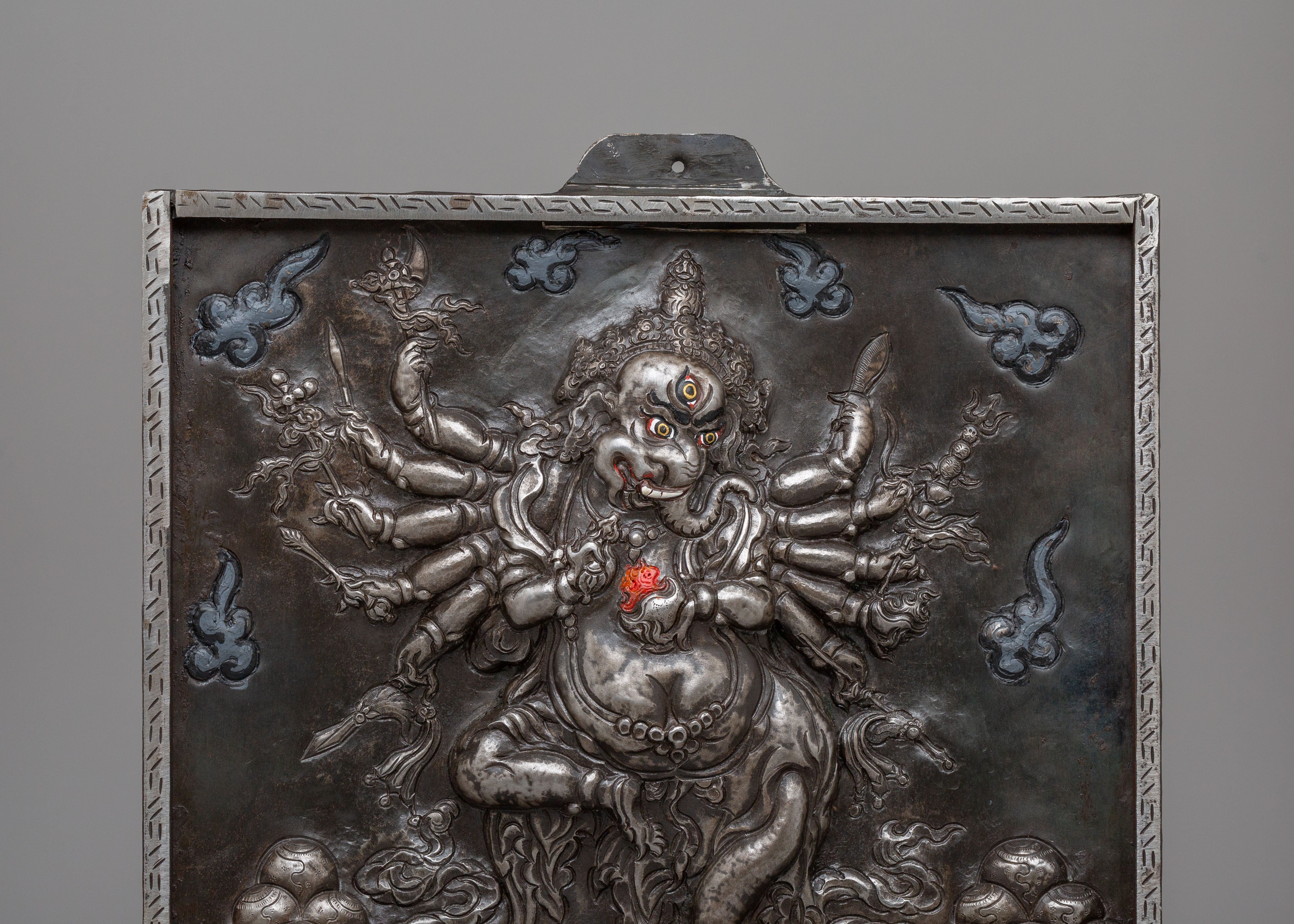 12 Armed Maha Rakta Ganesha Wall Hanging | Spiritual Home Decor