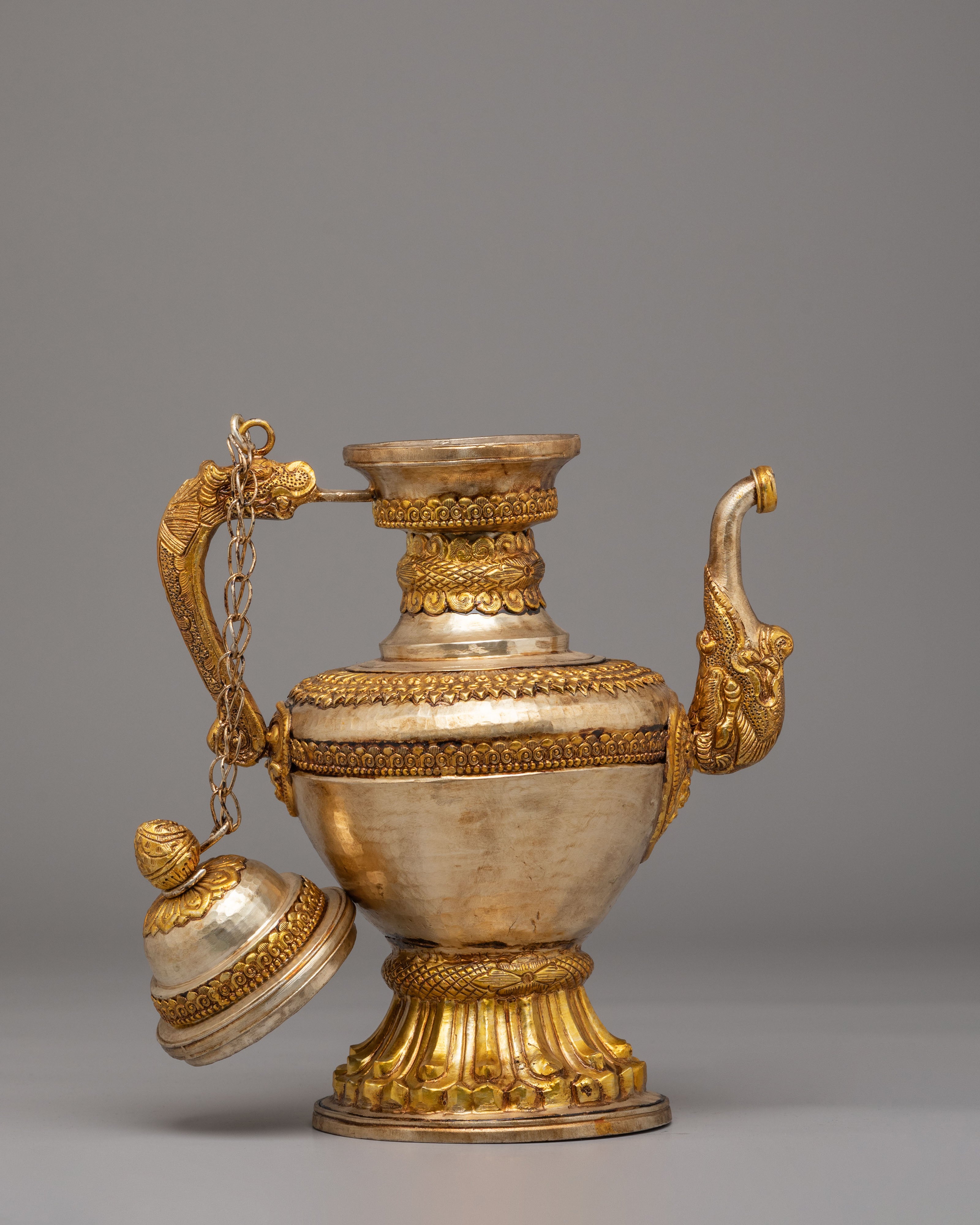 Sacred Tibetan Tea Pot | Ritual Vessel for Meditation & Decorative Use
