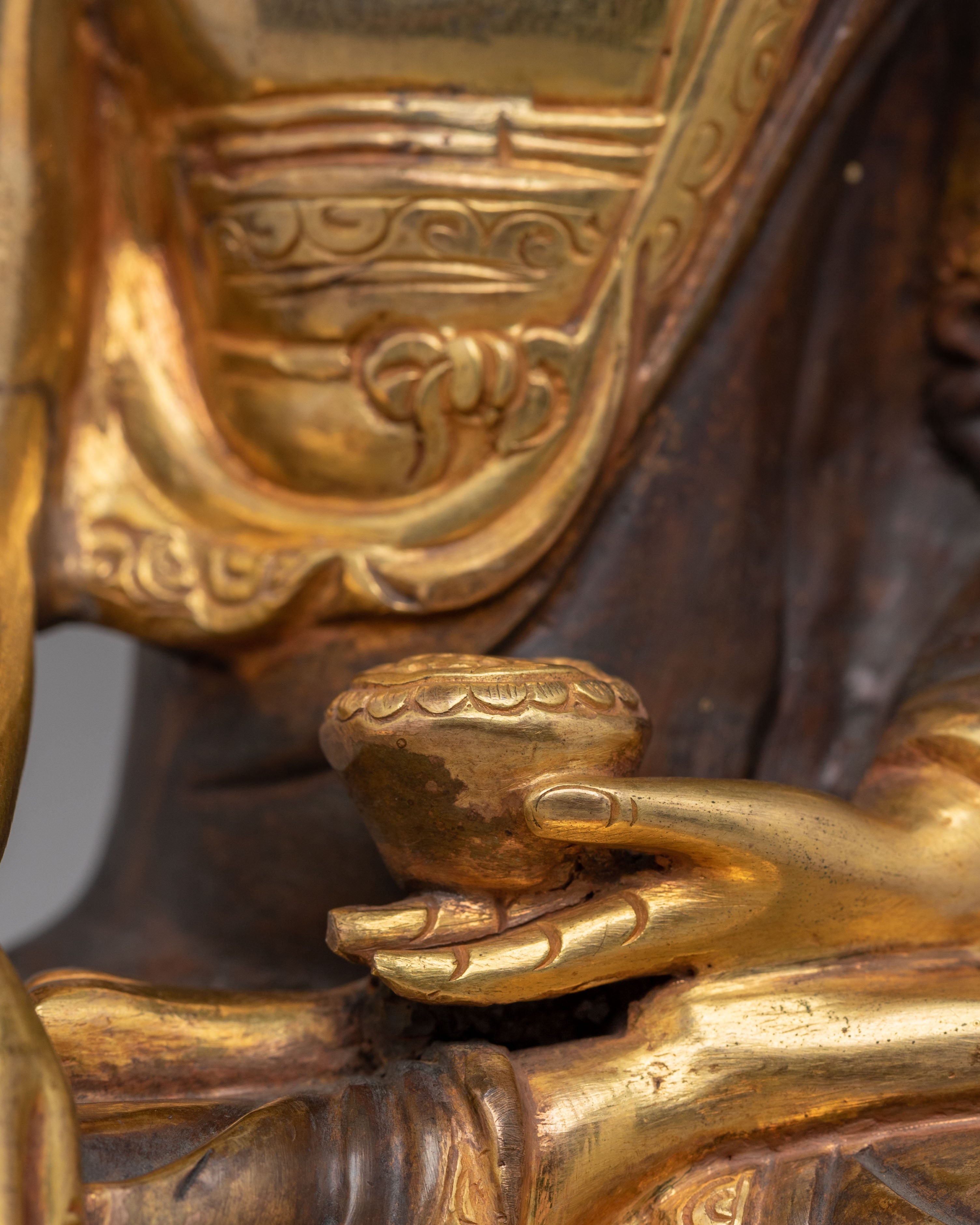 Traditional Crown Shakyamuni Buddha Statue | Himalayan Artwork