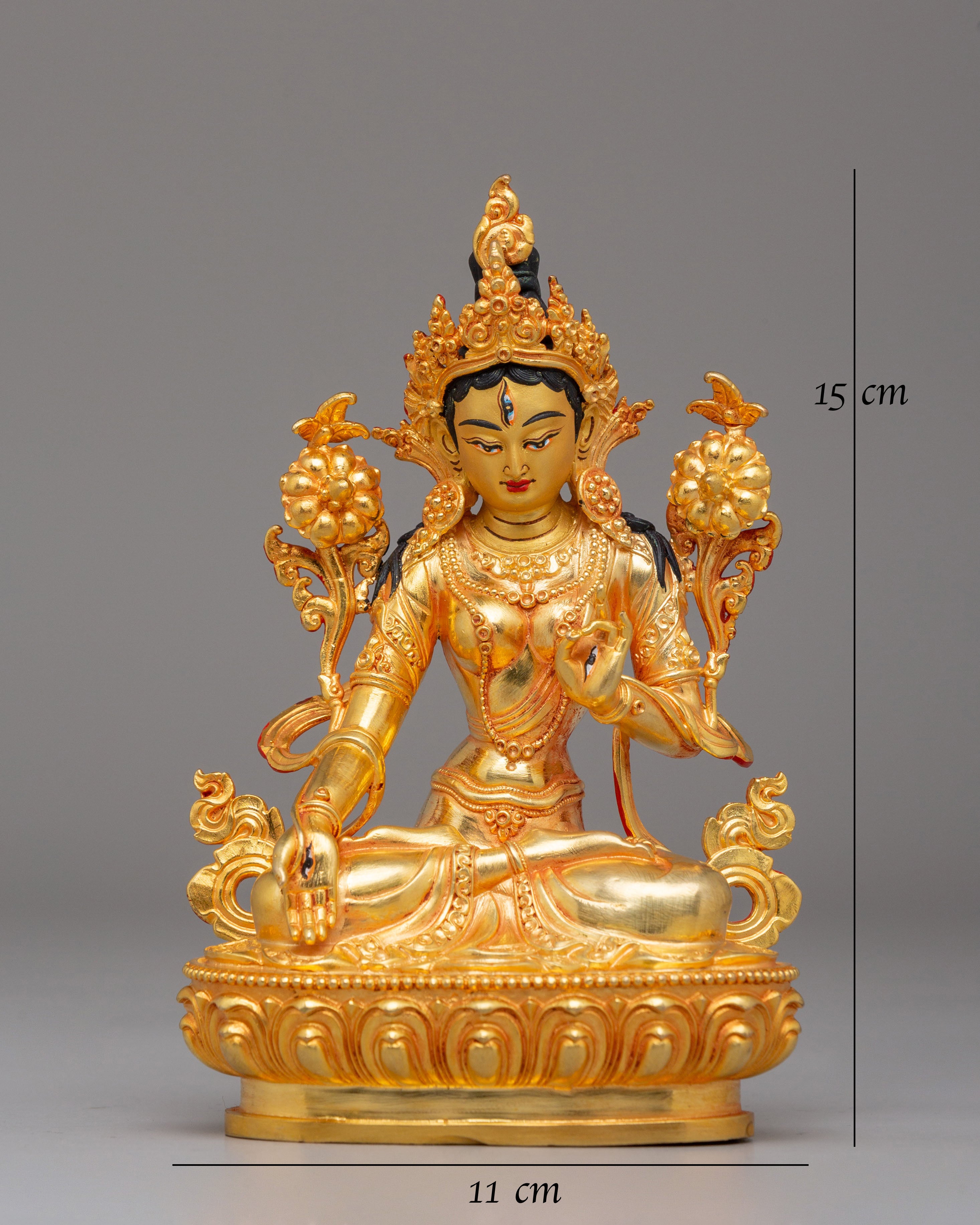 White Tara Divine Statue | Traditional Tibetan Artwork for Meditation