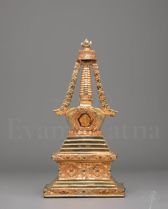 Gold Plated Enlightenment Stupa 