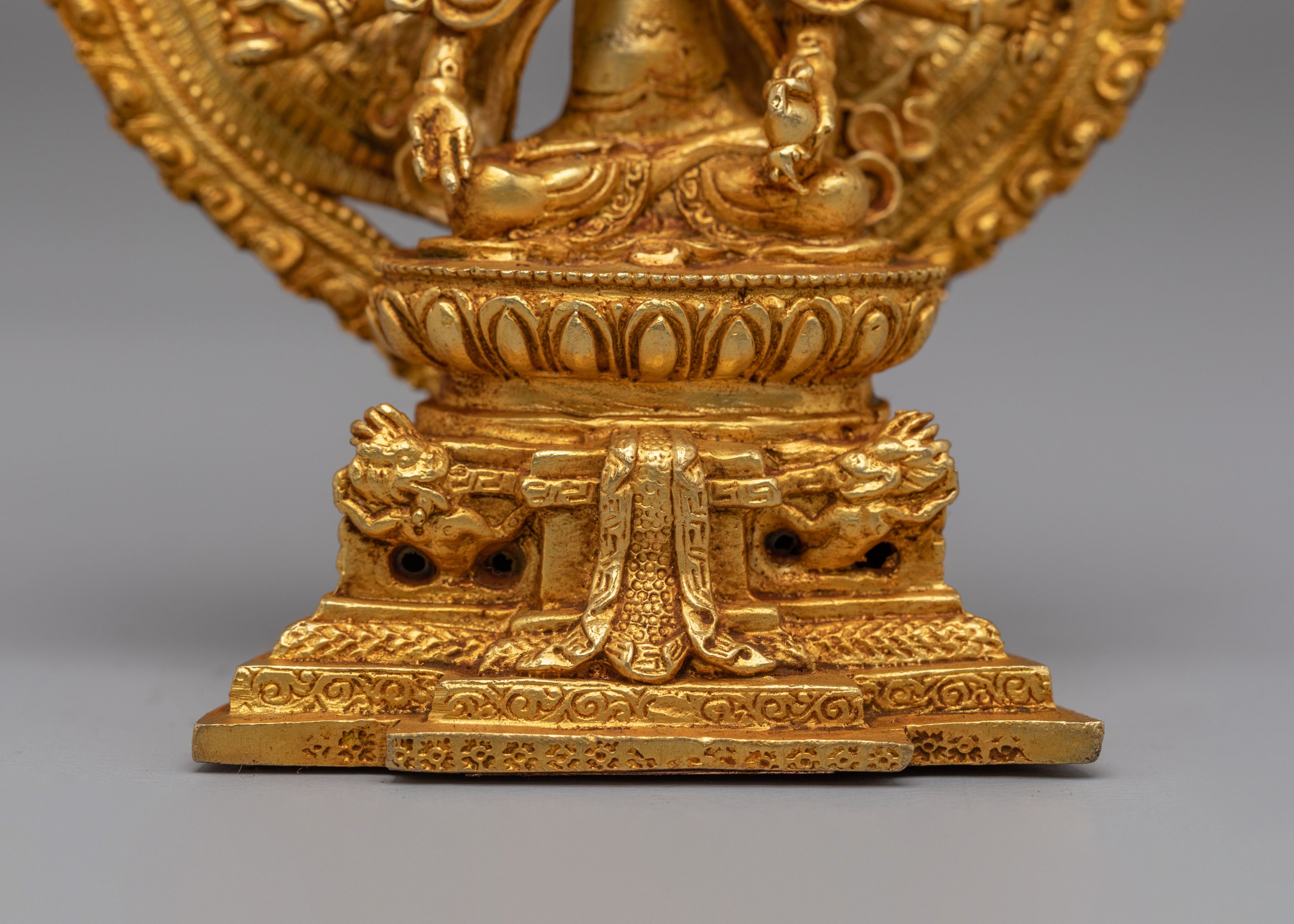 Sacred Thousand-Armed Chenrezig Statue | Gold-Plated Buddhist Art