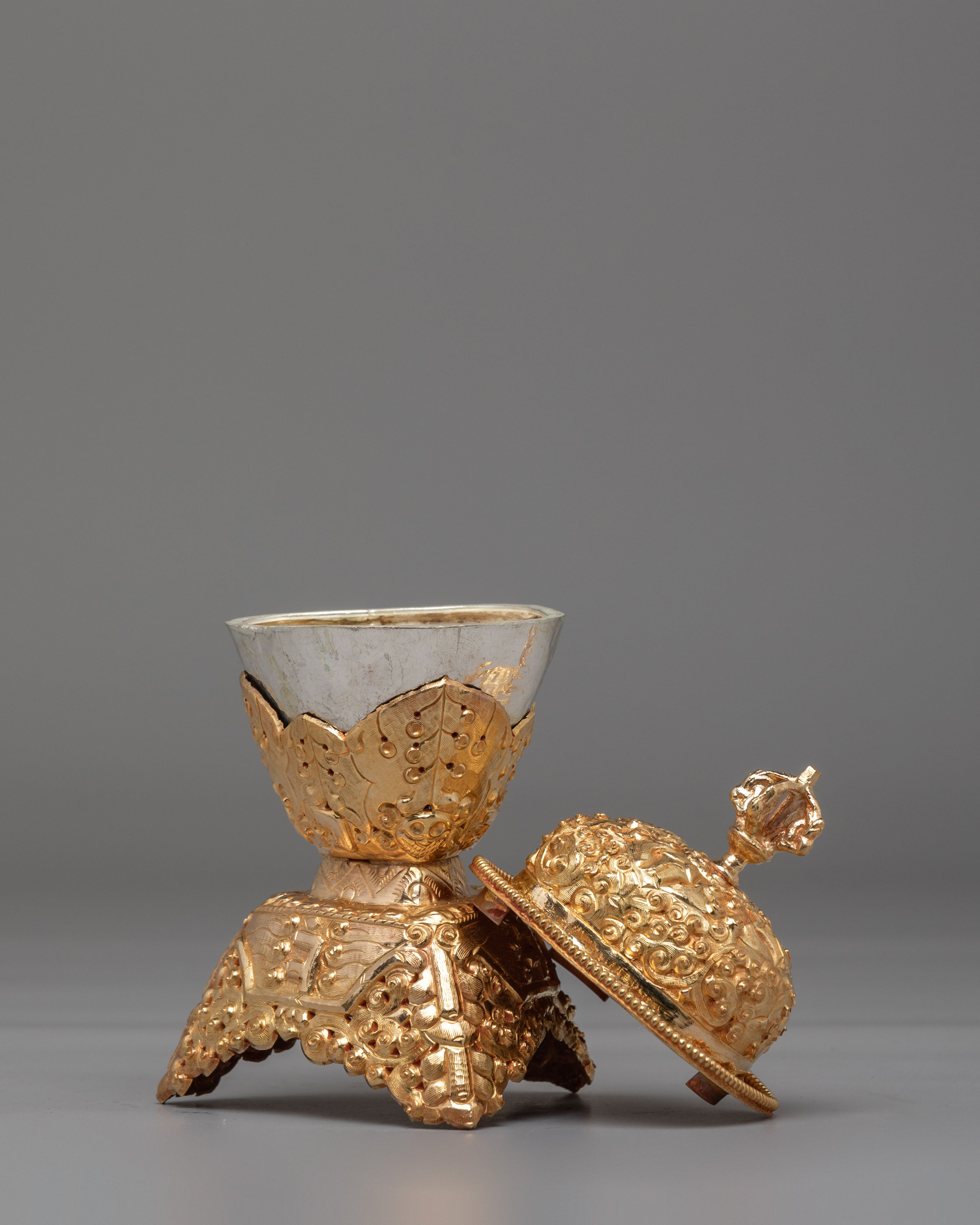 Ceremonial Ritual Kapala Set | Sacred Offering Vessels