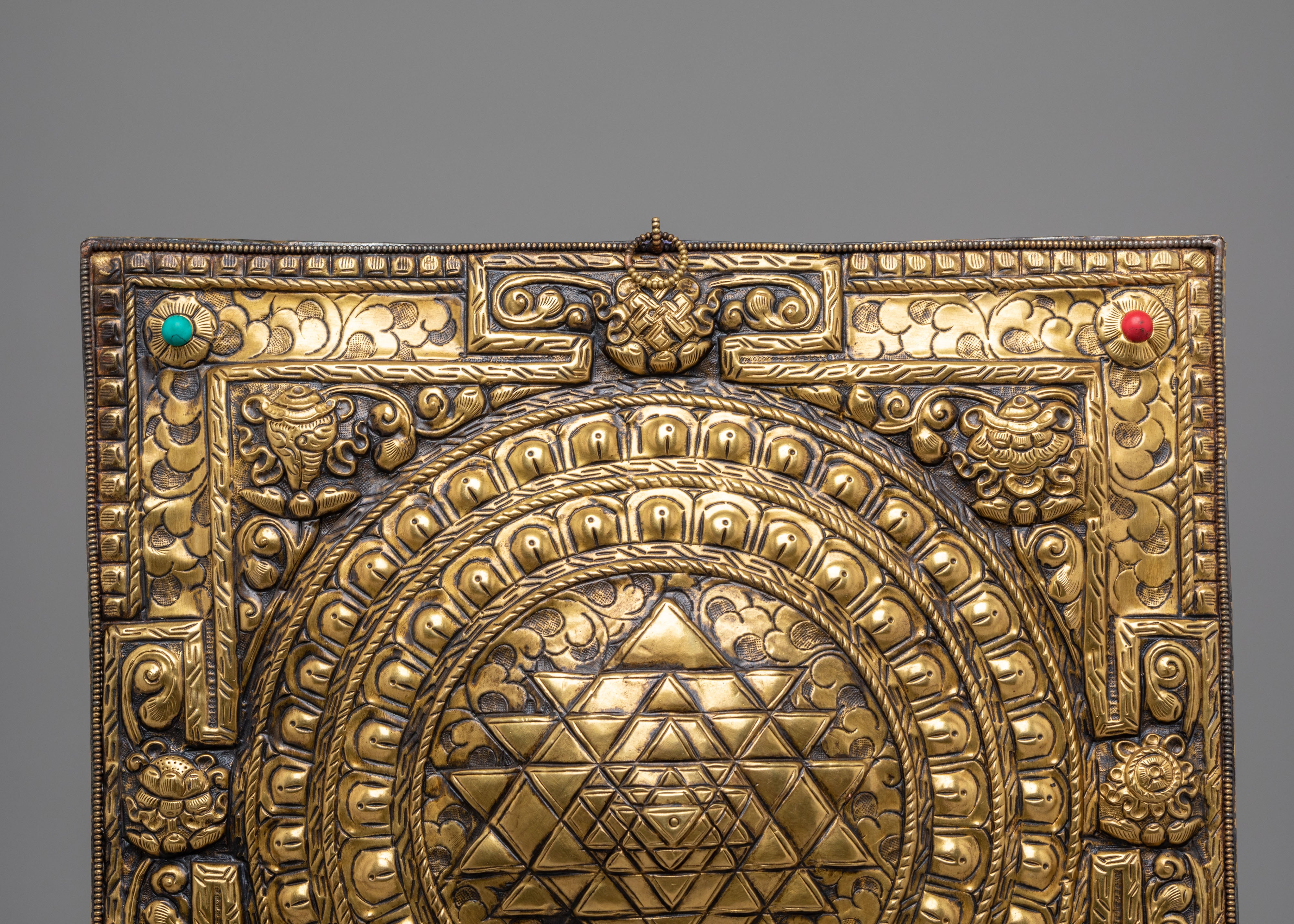 Tibetan Sri Yantra Wall Hanging | Sacred Artwork for Spiritual Blessings