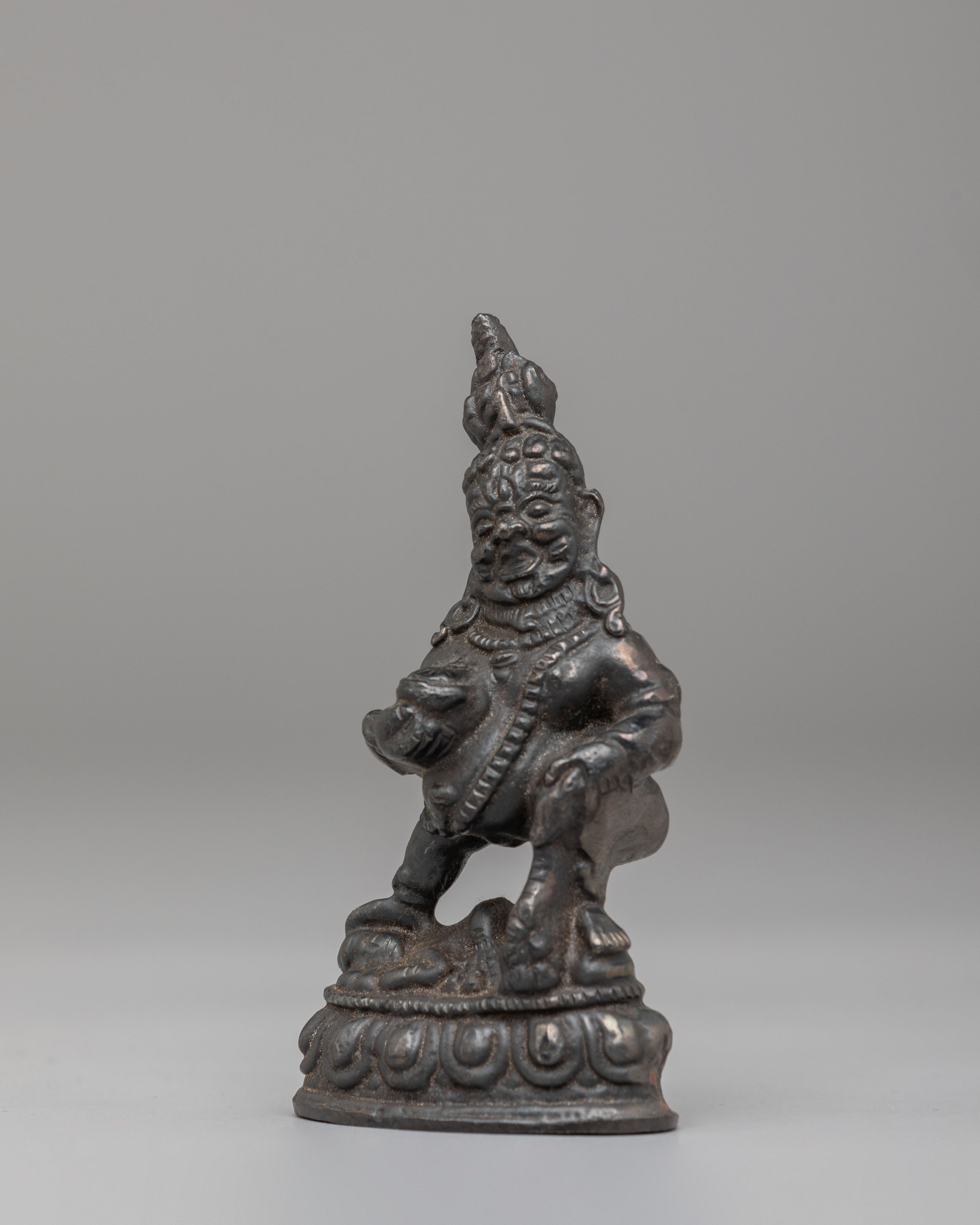 Himalayan Black Dzambhala Statue | Tibetan Wealth Deity Figurine