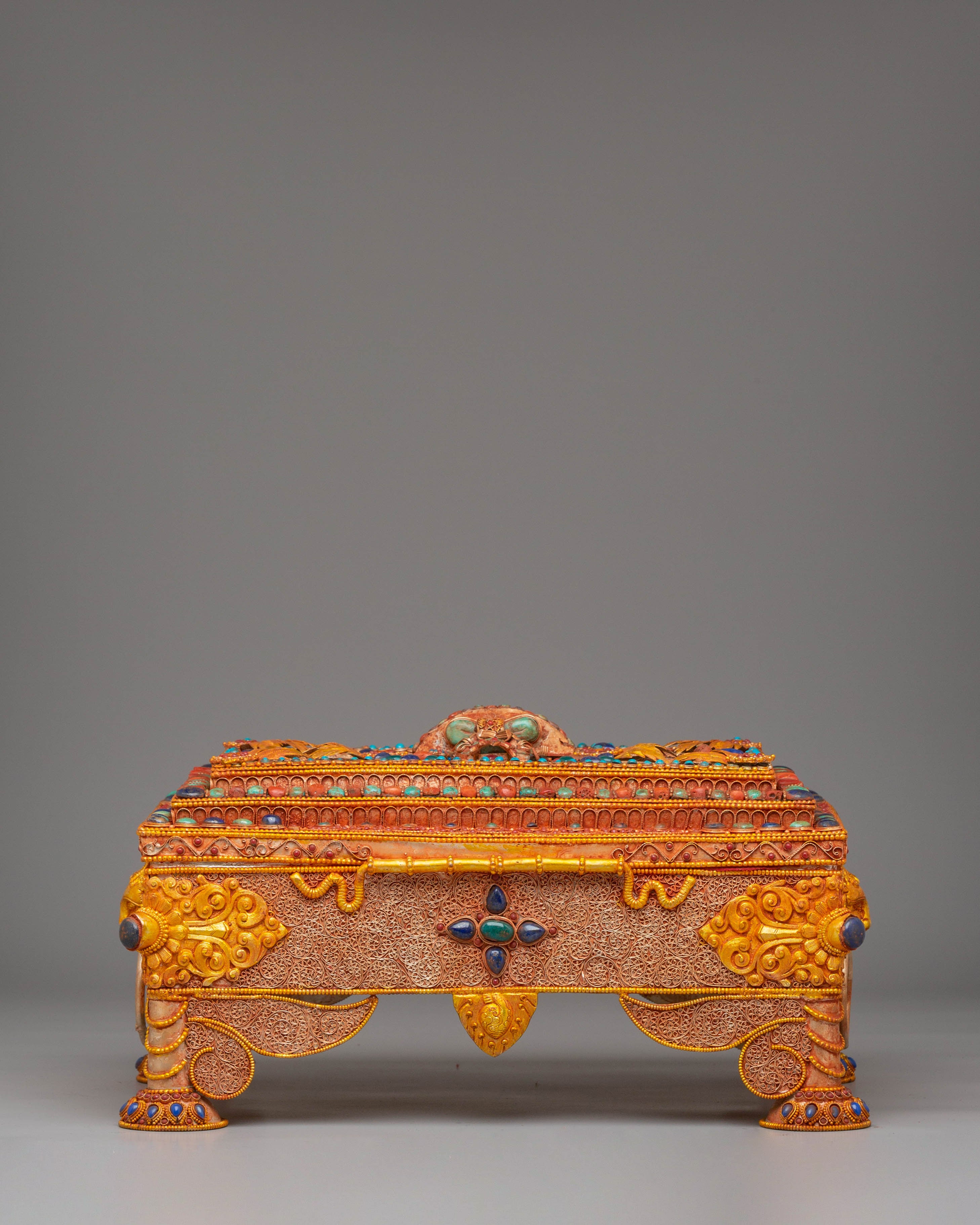 Himalayan Buddhist Treasure Box | Handcrafted Tibetan Decor