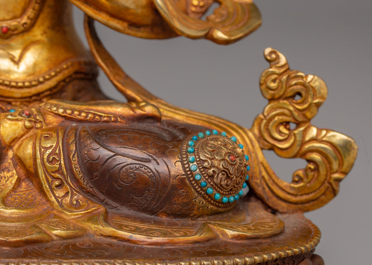Handmade Manjushri Deity Statue | Bodhisattva of Wisdom