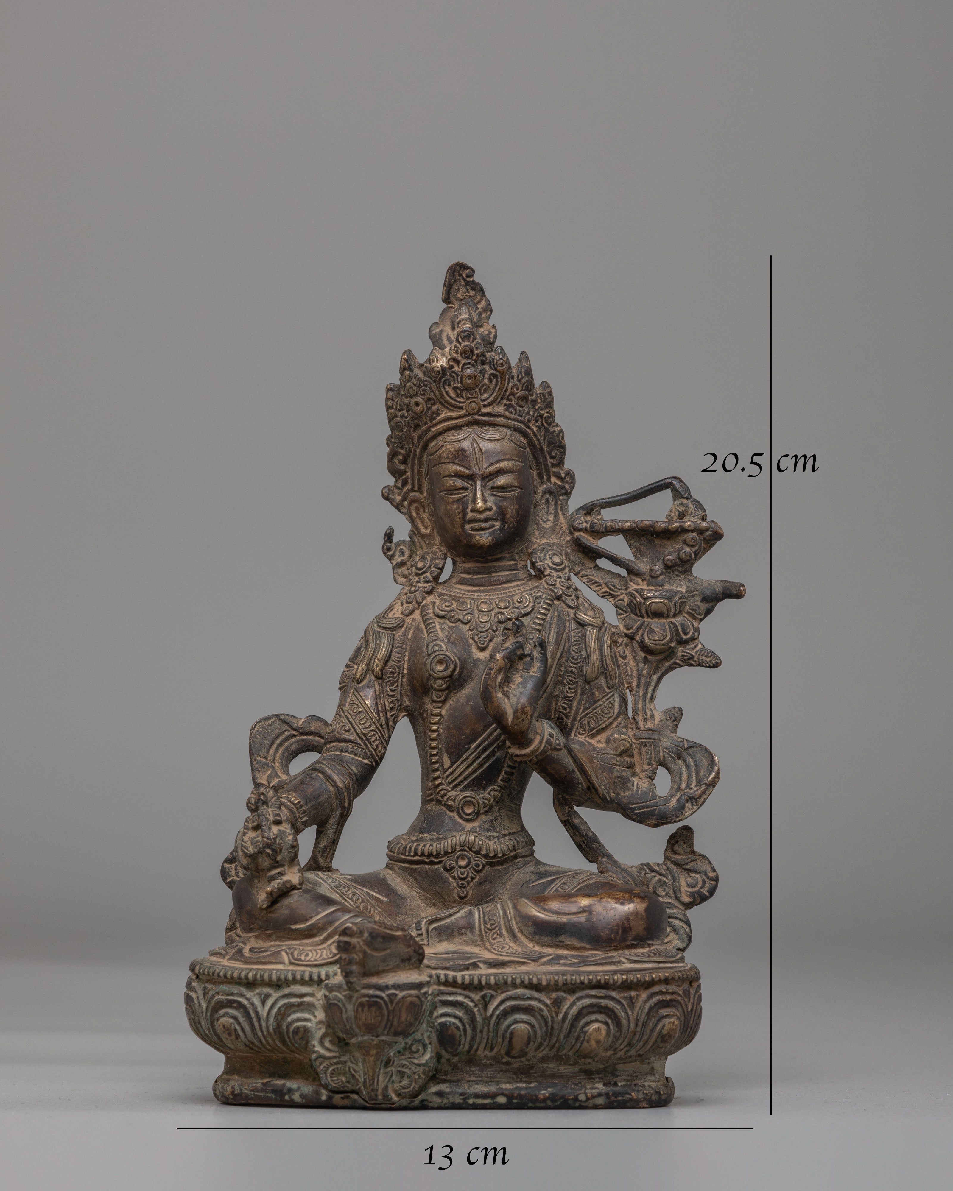 Handcrafted Red Tara Deity Statue | Sacred Tibetan Buddhist Art