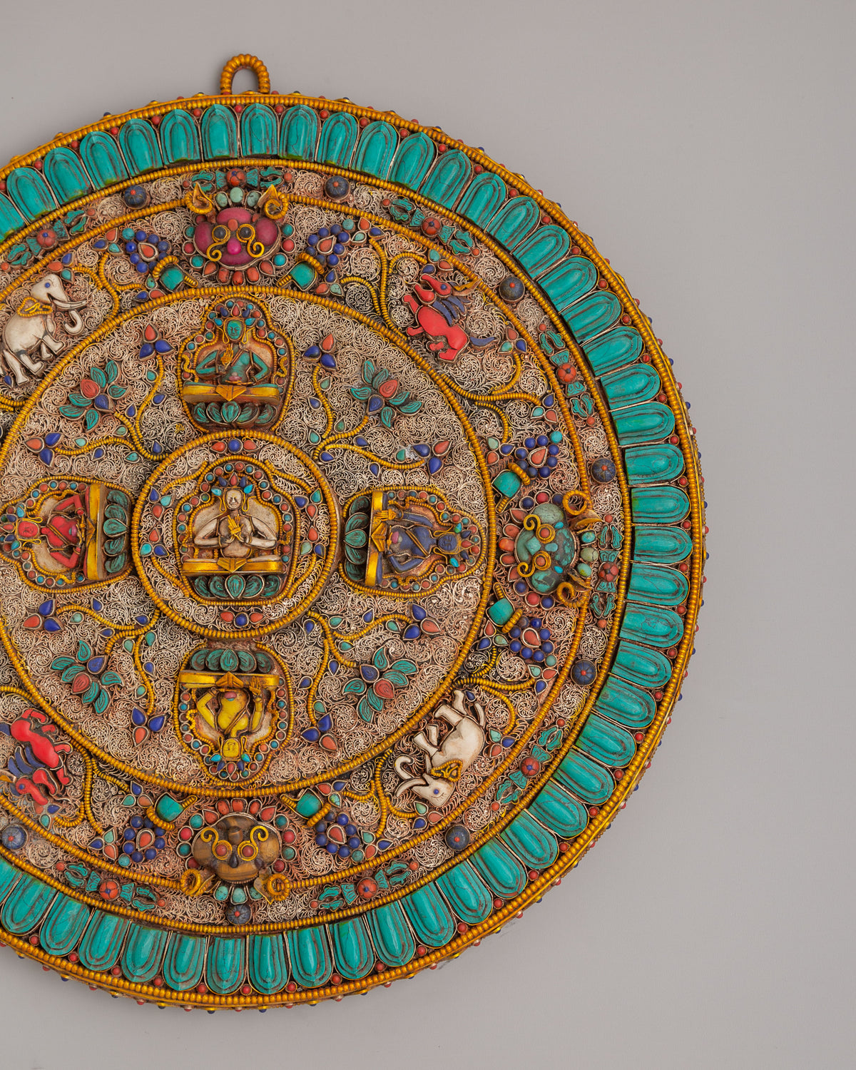 Handmade Dhyani Buddha Mandala Wall Hanging | Symbol of Enlightenment