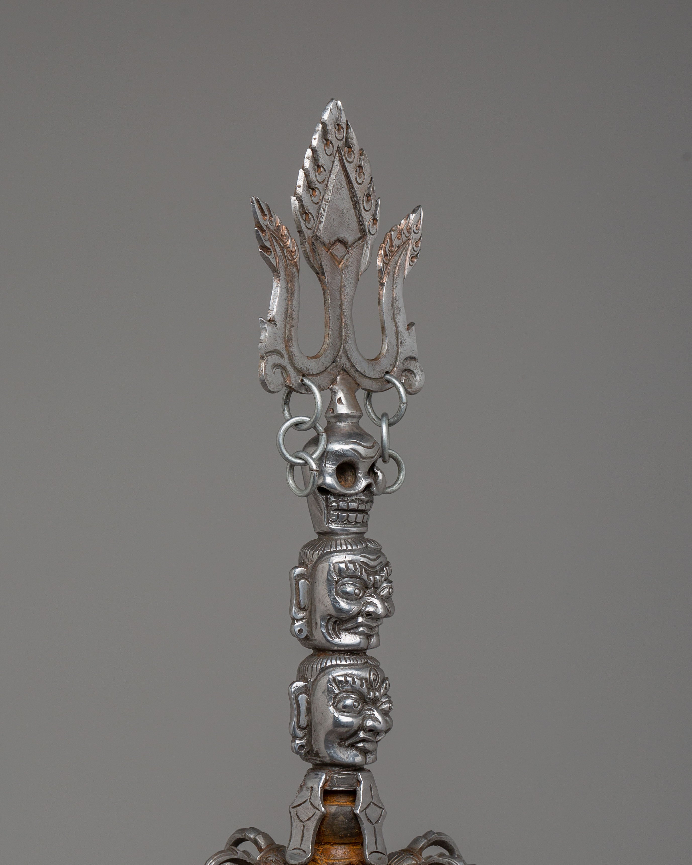 Traditional Khatvanga Ritual Staff | Sacred Tibetan Tantric Tool