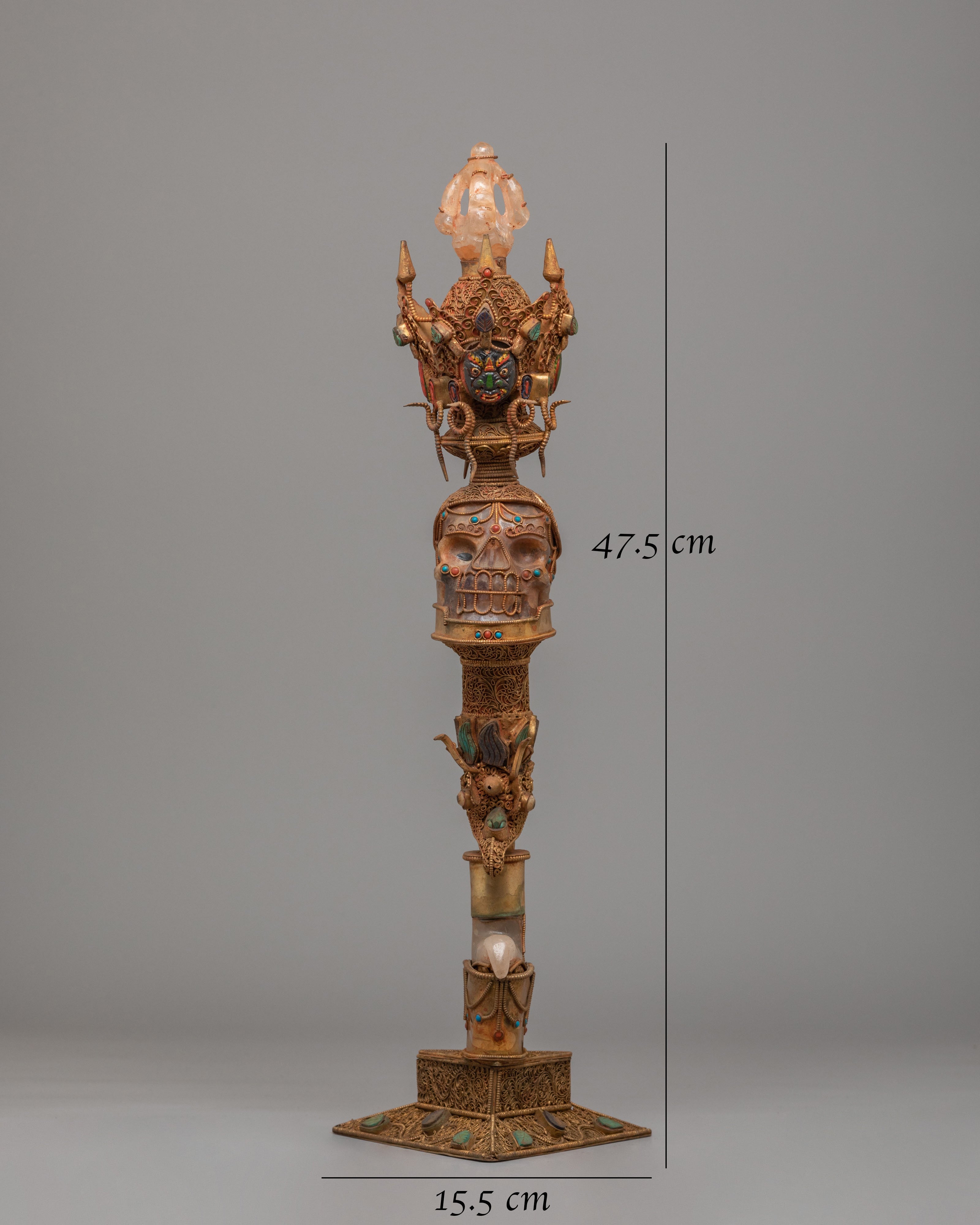 Sacred Skull Phurba For Ritual | A Symbol of Power & Transformation