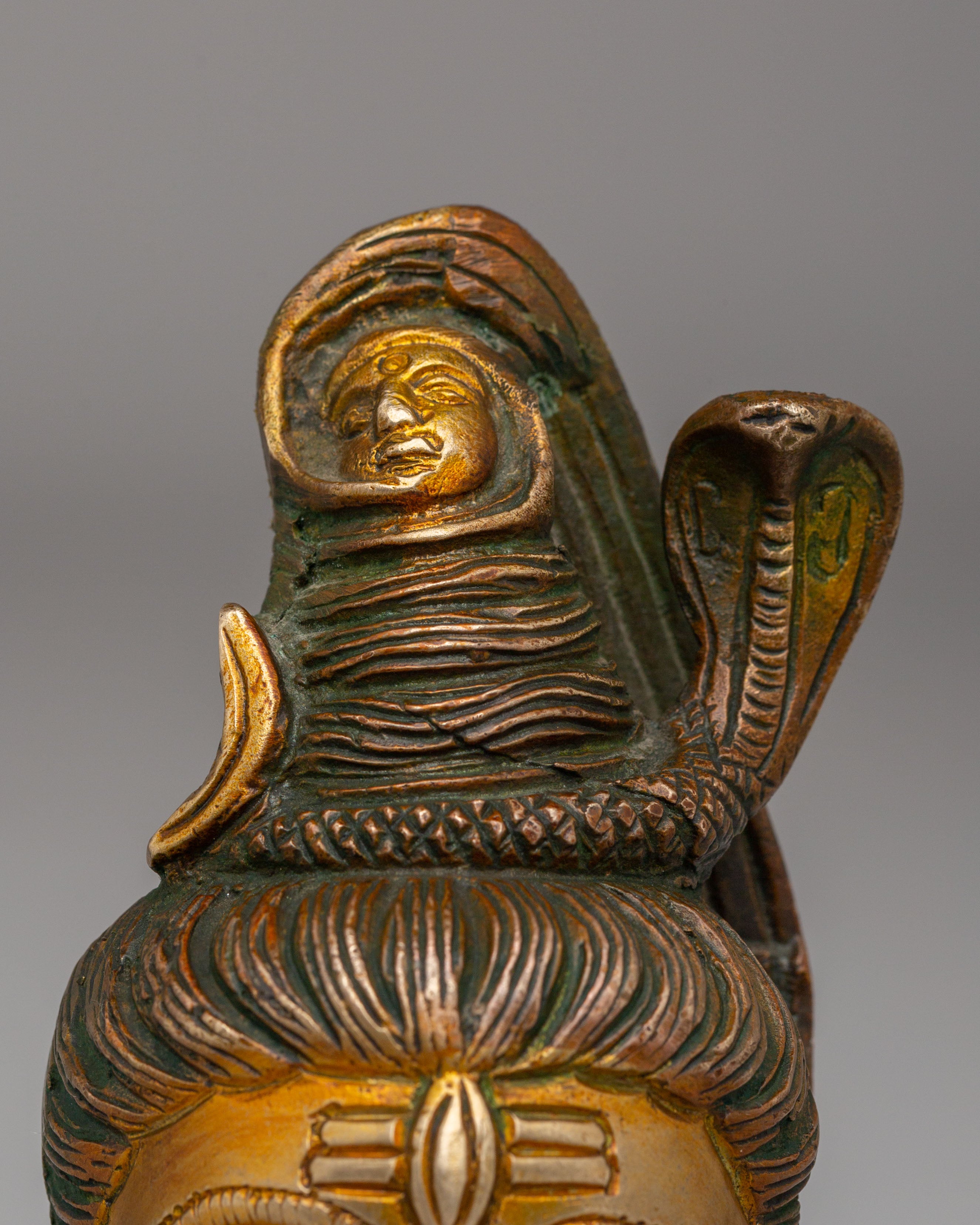 Handmade Shiva Head | Lord Shiva Brass Sculpture