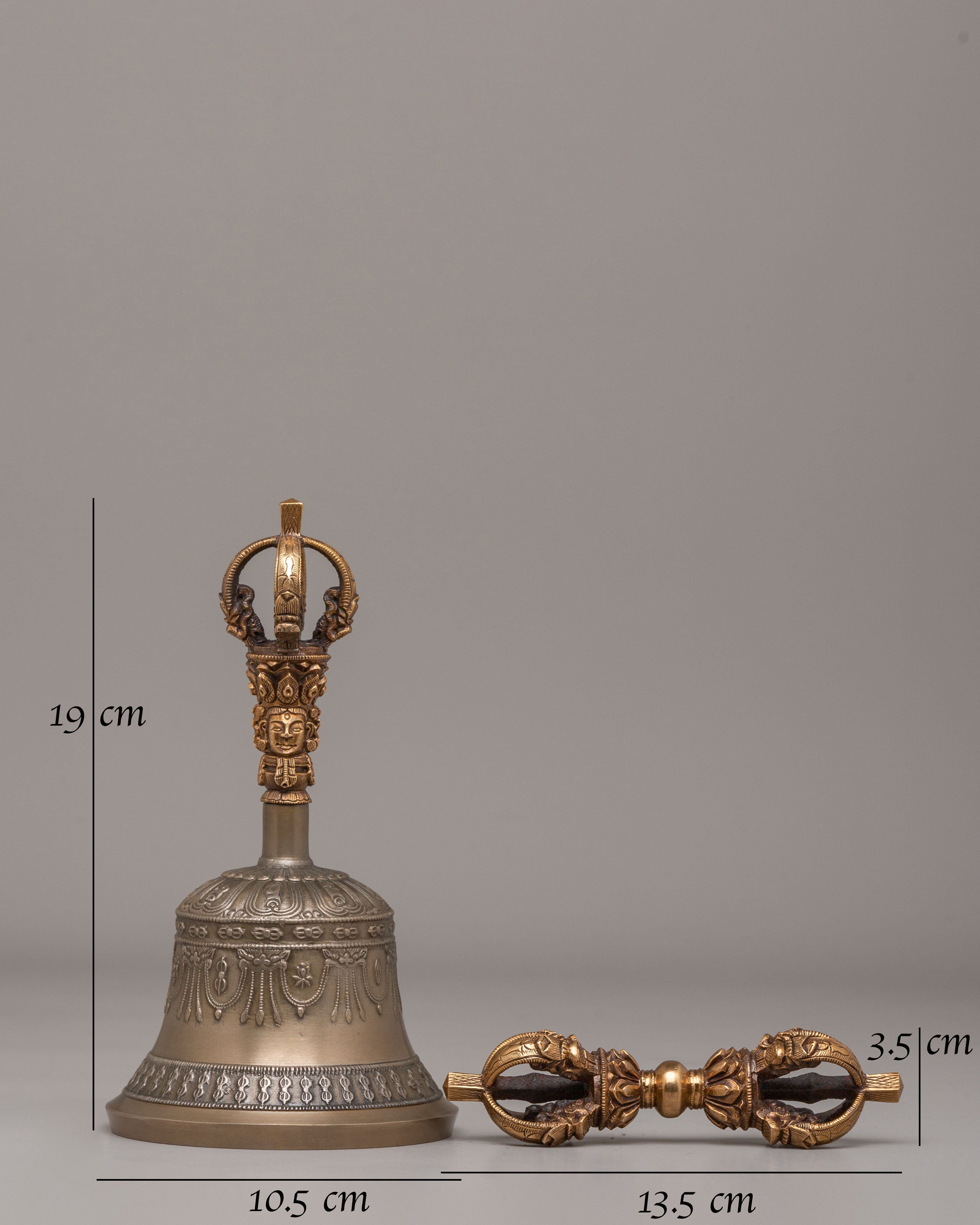 Buddhist Ritual Vajra and Bell Set | Spiritual Practice Tools for Meditation and Prayer
