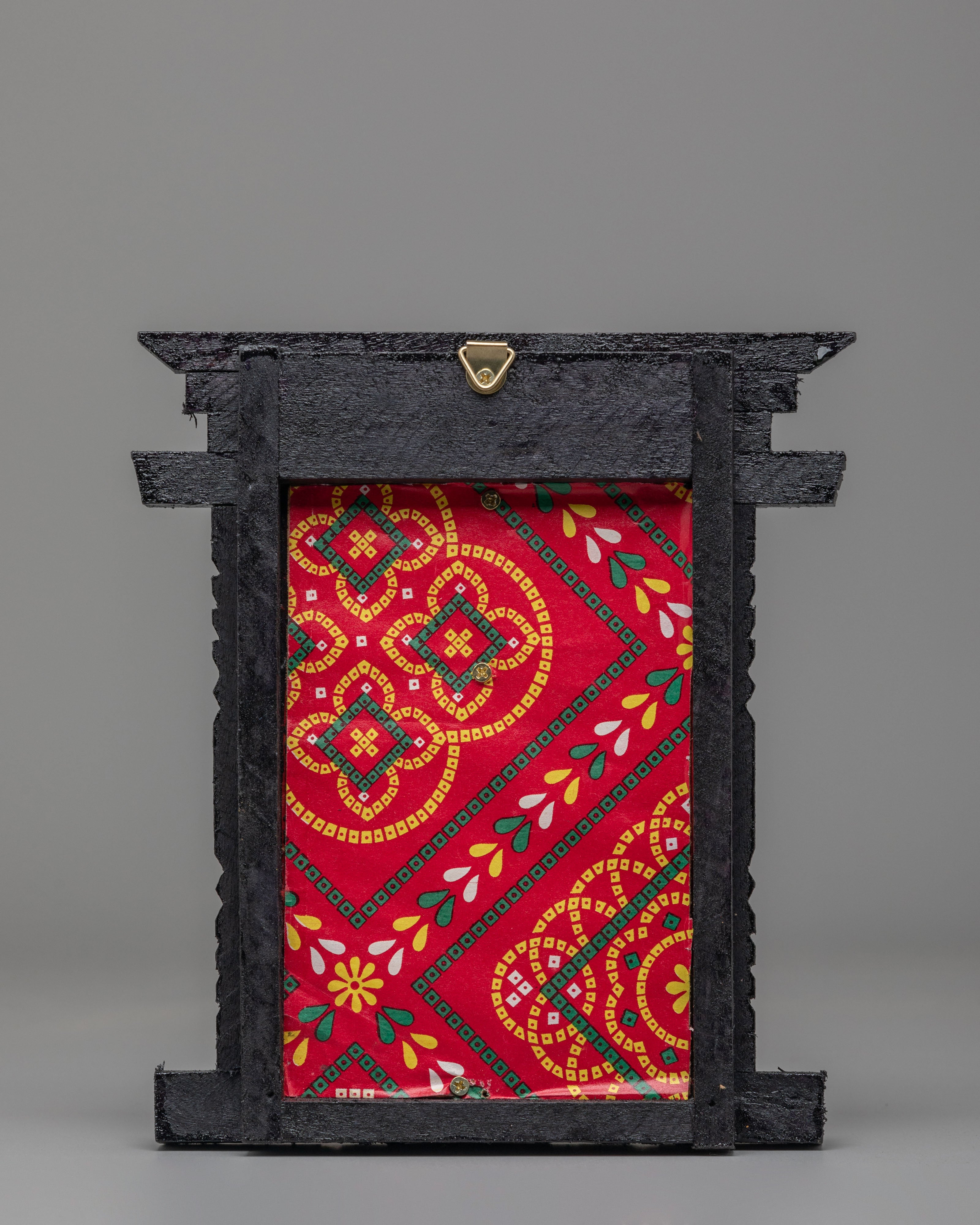 Buddhist Decorative Wall Hanging | Wooden Mahakala Shrine Frame
