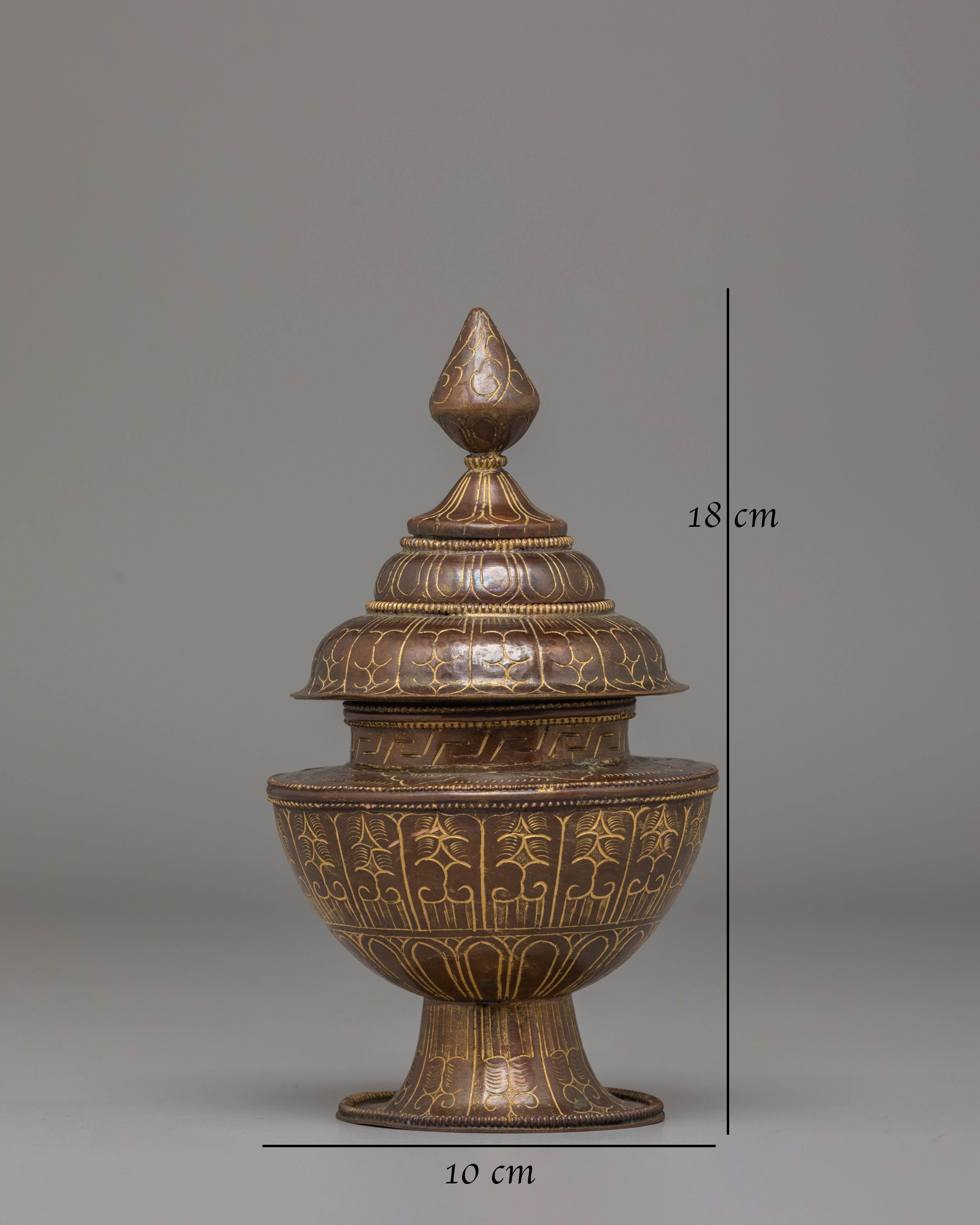 Handcrafted Buddhist Rice Pot | Sacred Offering Vessel for Rituals & Blessings