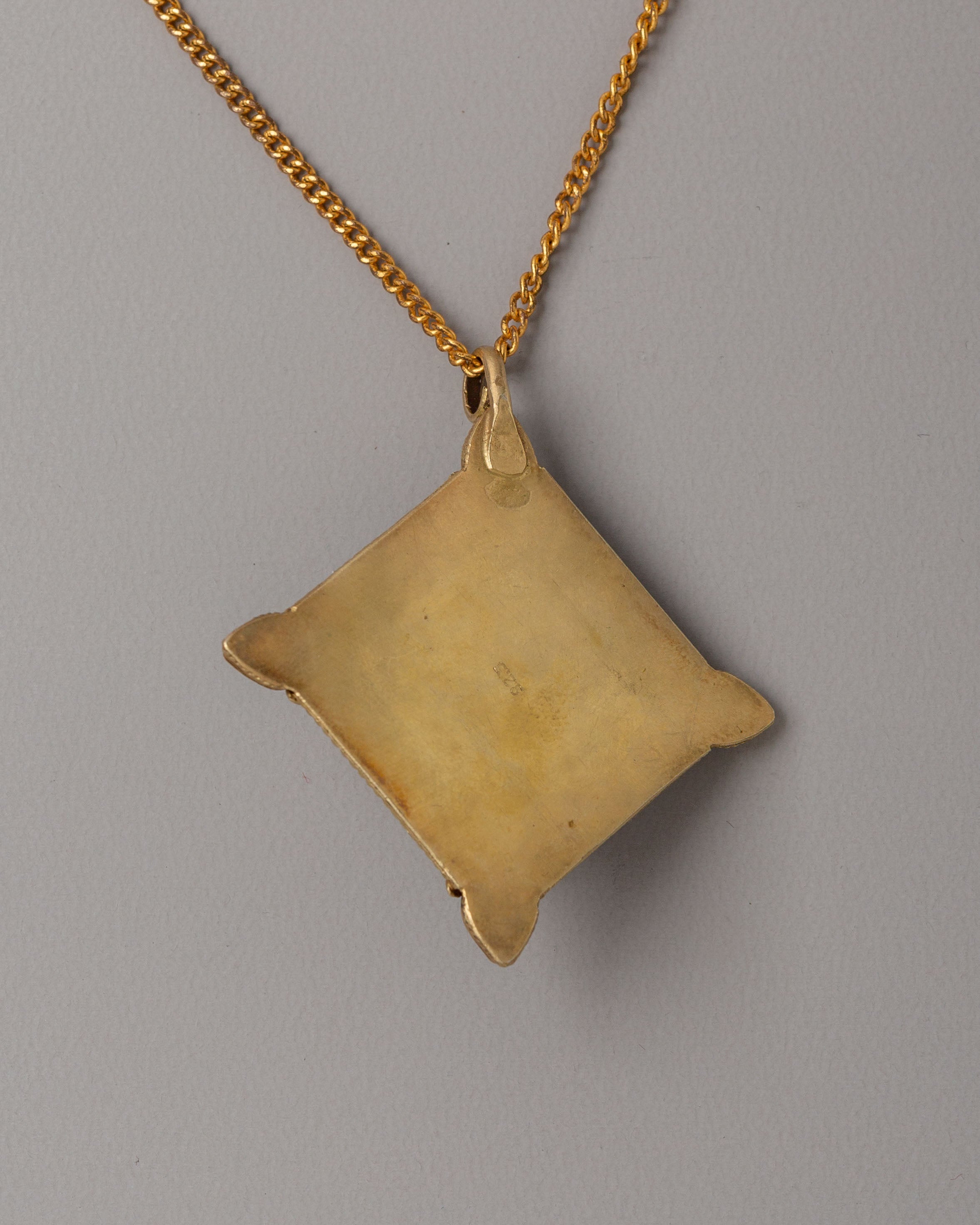 Tibetan Gemstone Locket | Spiritual Pendant for Meditation & Protection
