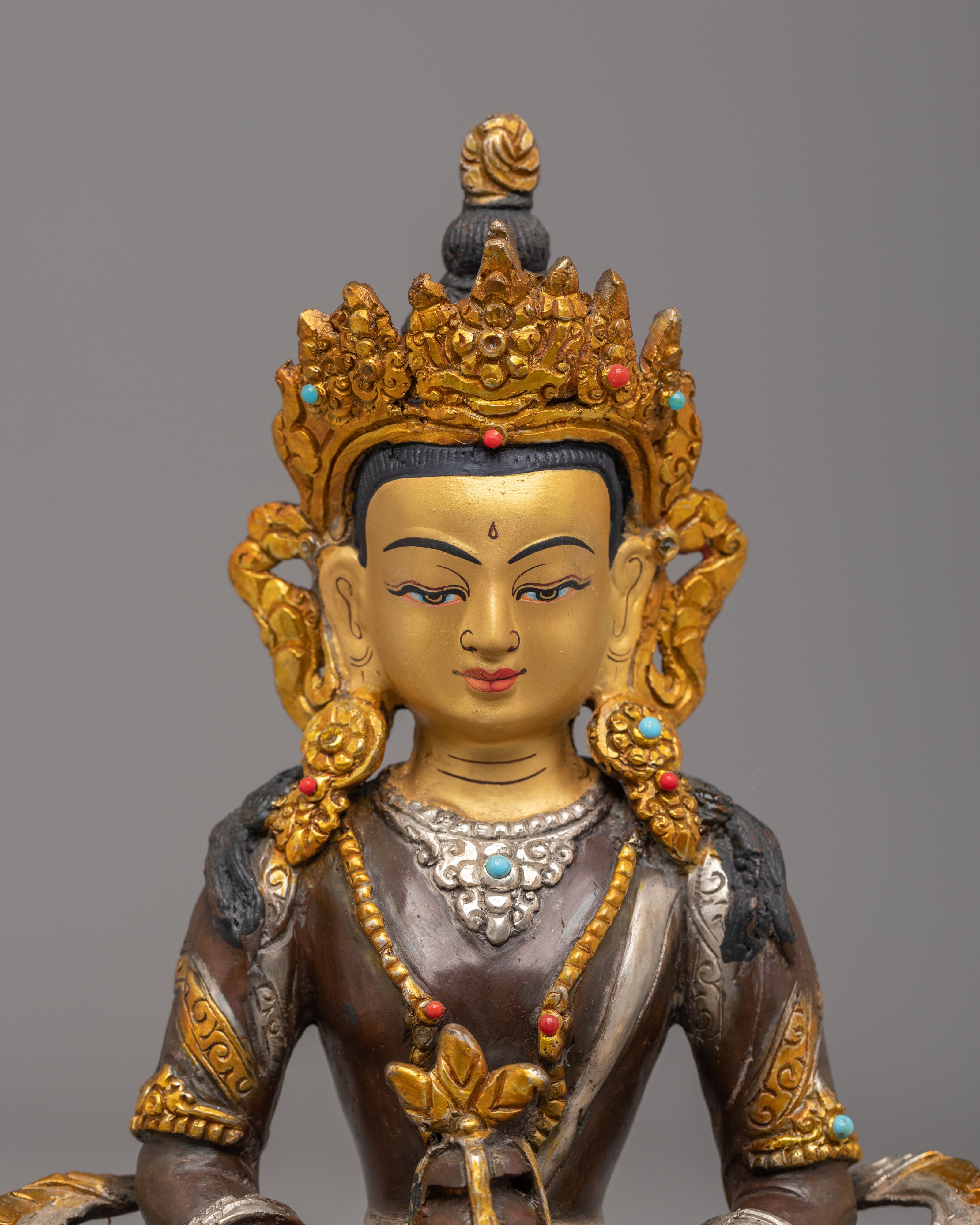 Divine Amitayus Buddha Sculpture | Handmade Tibetan Art