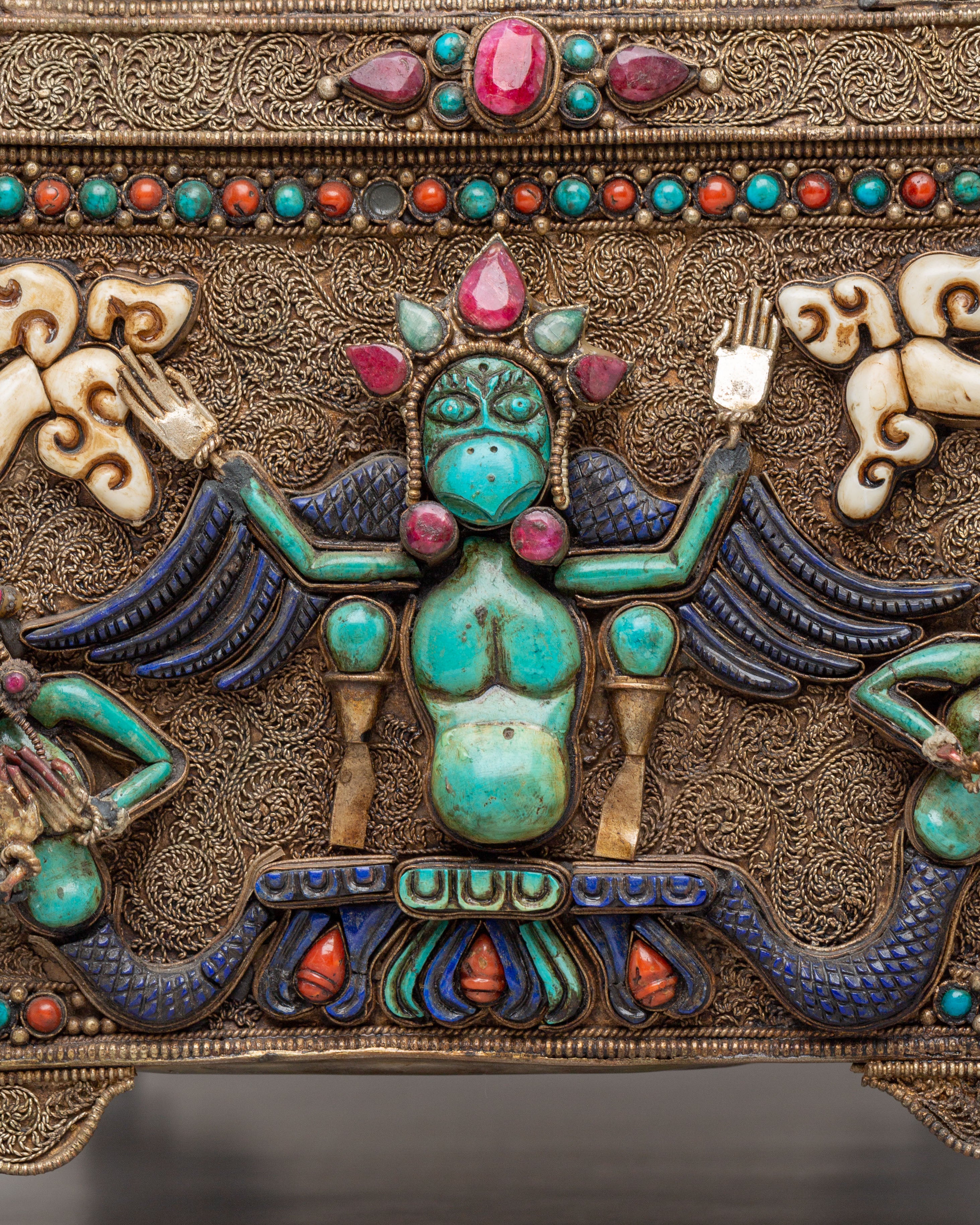 Handcrafted Buddhist Treasure Box | Sacred Meditation Decor