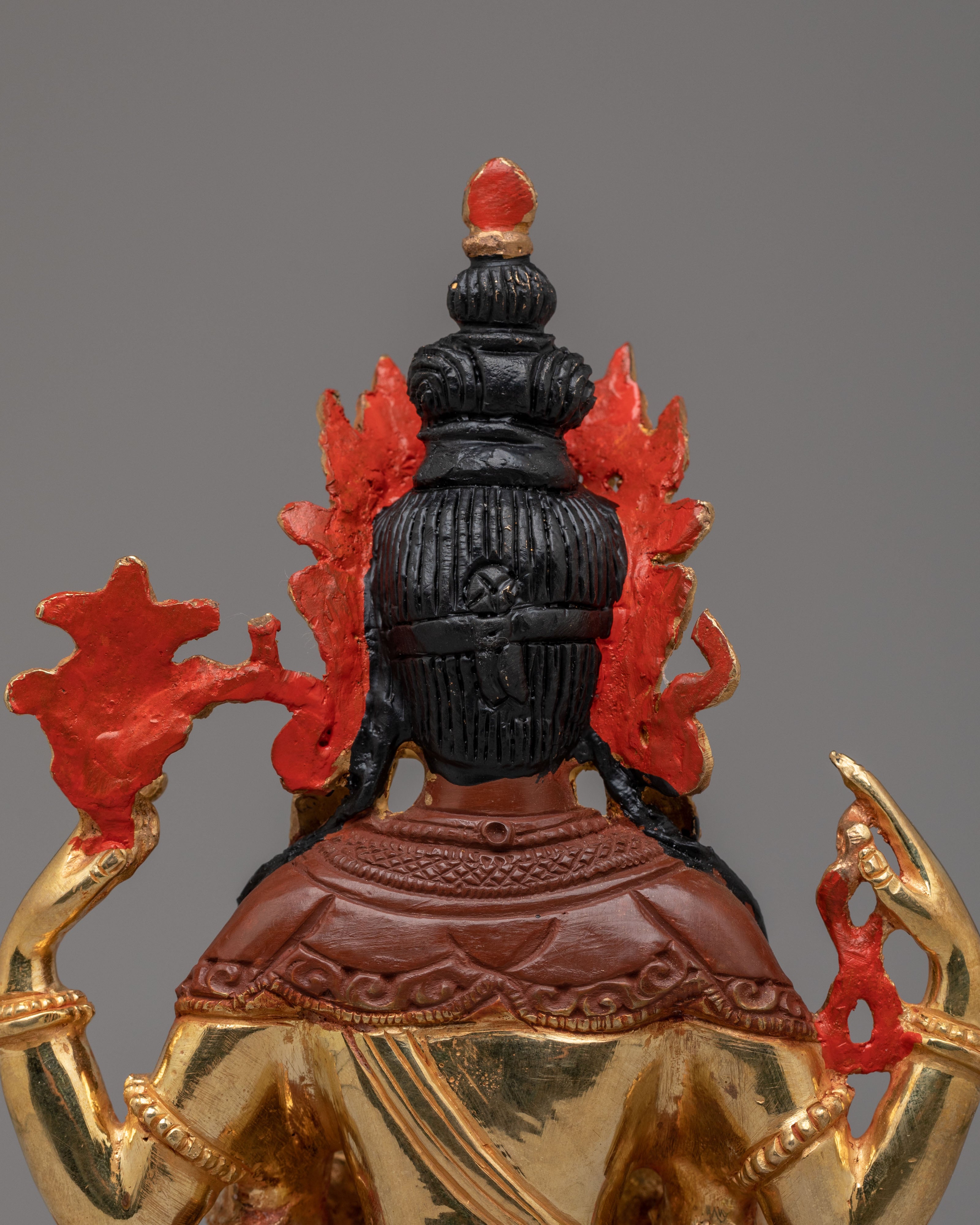 Ceremonial Chenrezig Shrine Sculpture | Tibetan Avalokiteshvara Deity