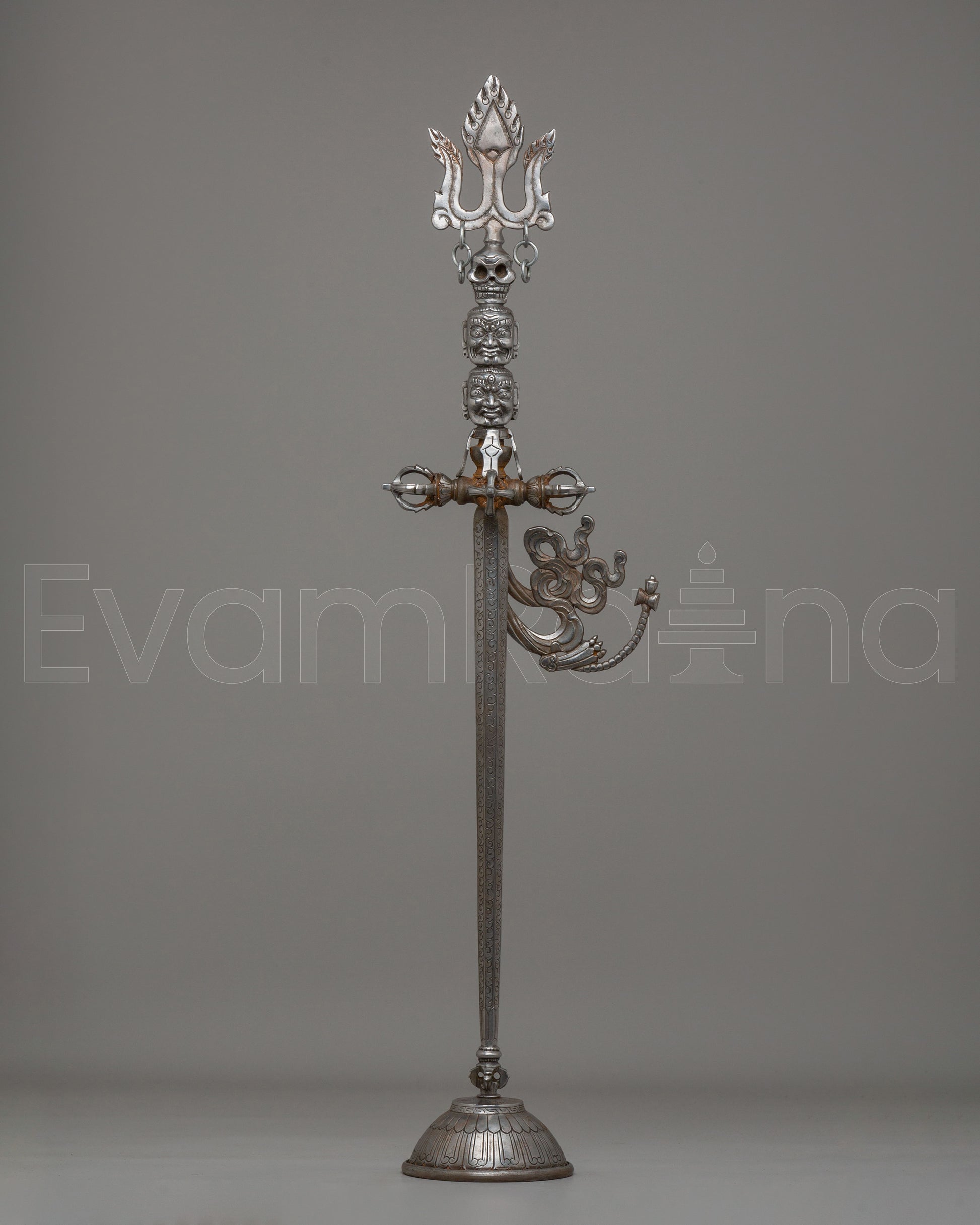 Traditional Khatvanga Ritual Staff 