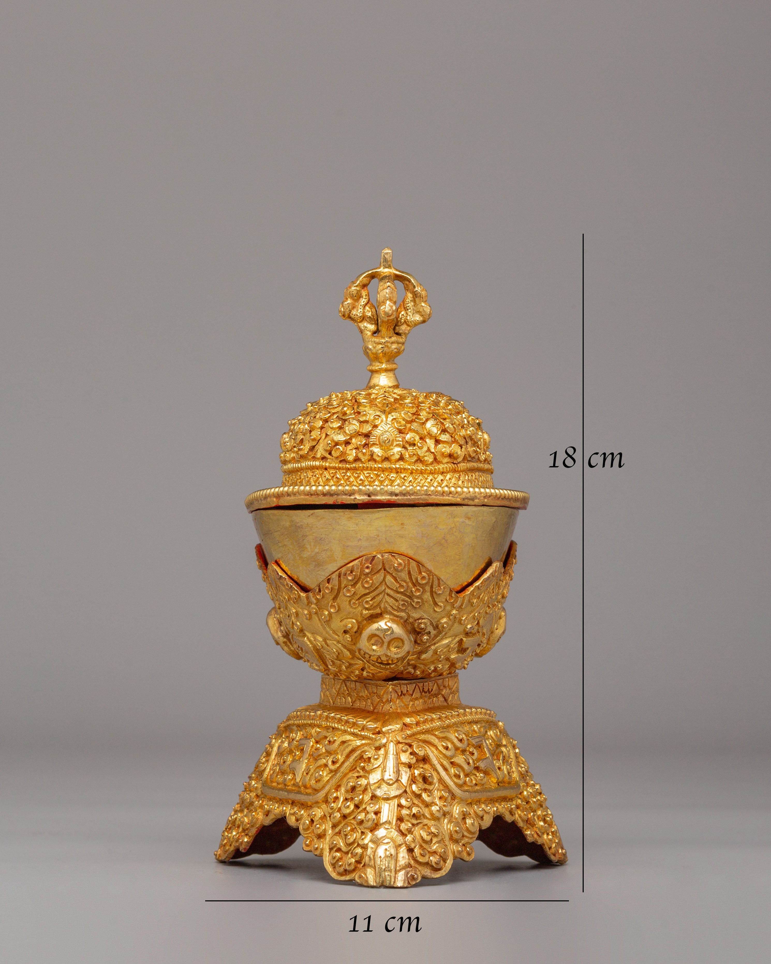 Kapala Buddhist Ritual Cup | Sacred Kapala for Meditation & Offerings