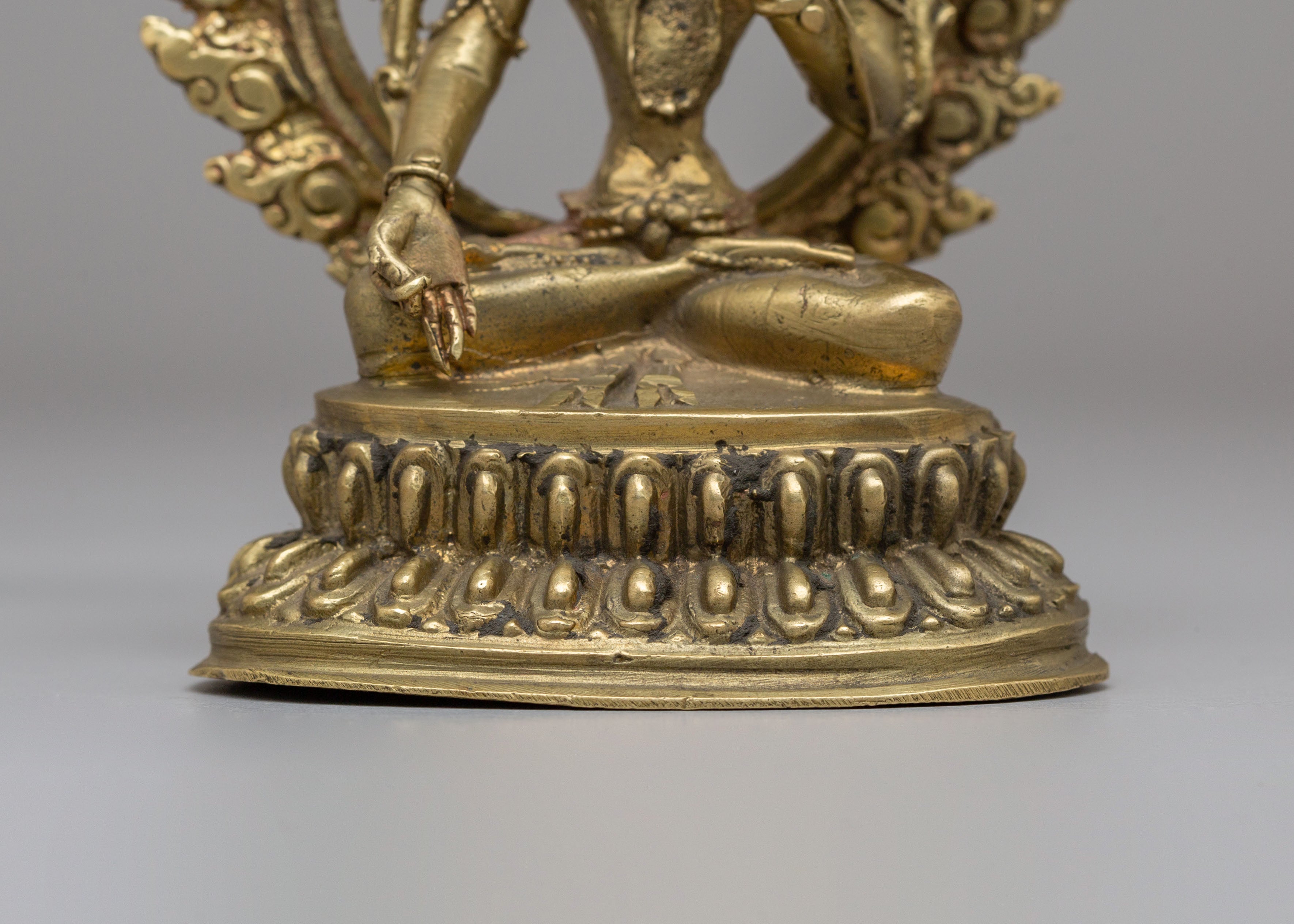 White Tara Deity Statue | Brass Buddhist Altar Decor