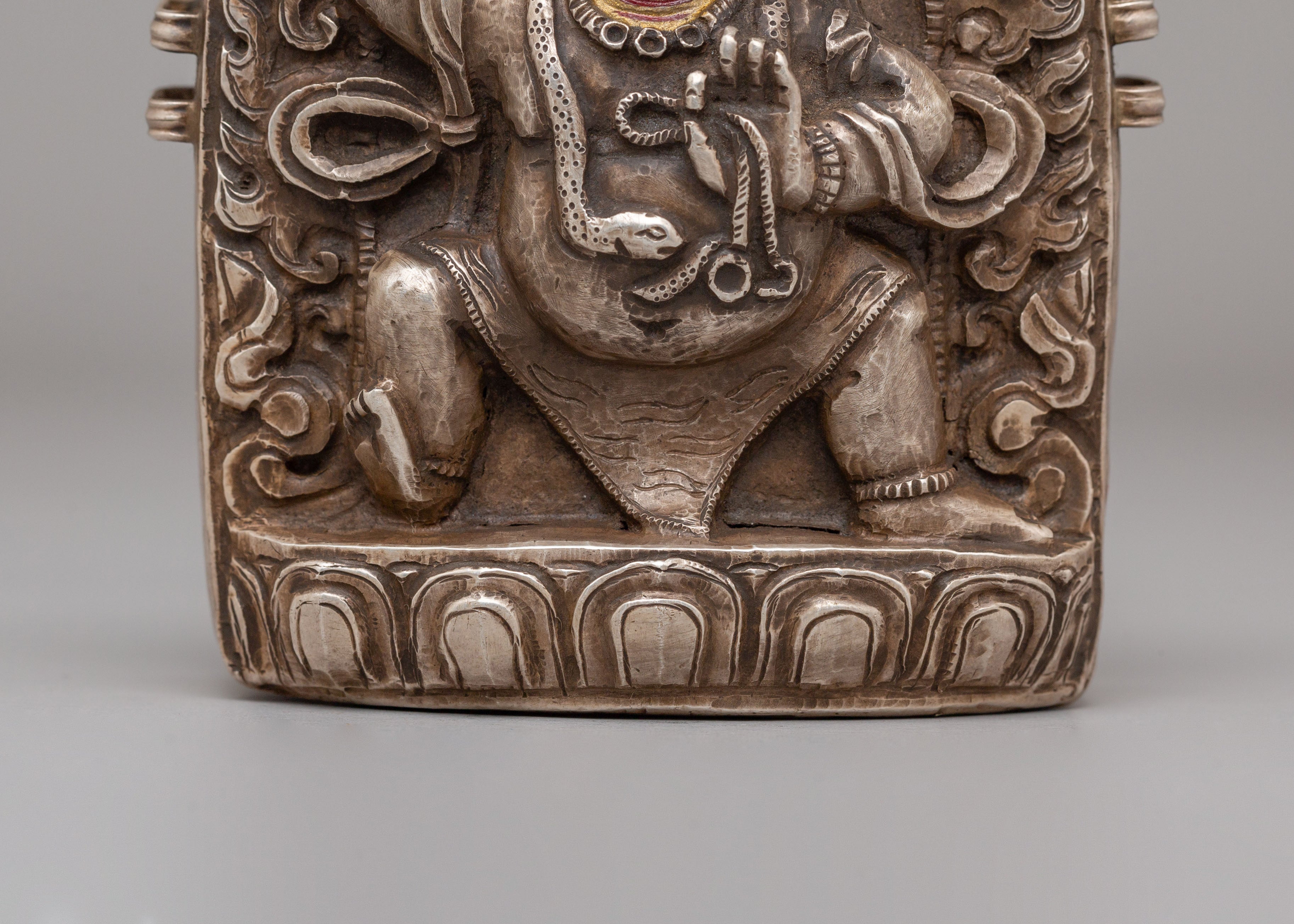 Sacred Vajrapani Ghau Box | Vajrapani Protection Symbol for Altar