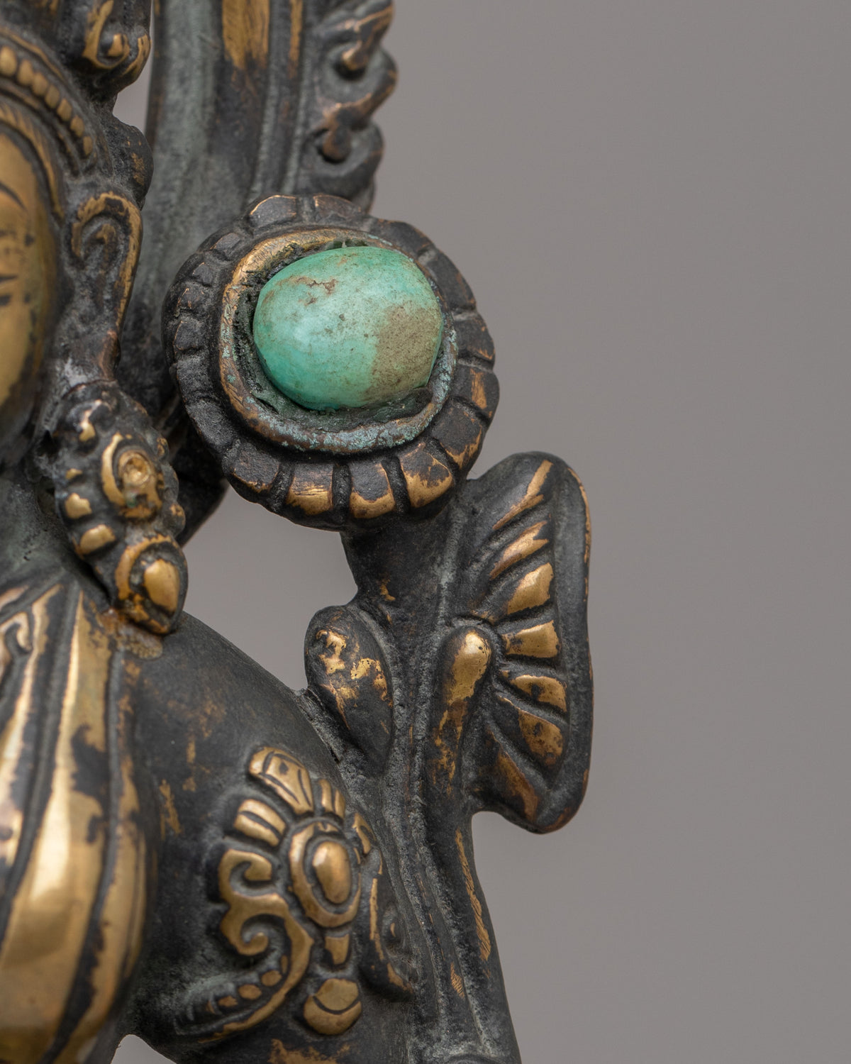Standing Green Tara Statue for Altar | Tibetan Deity of Compassion