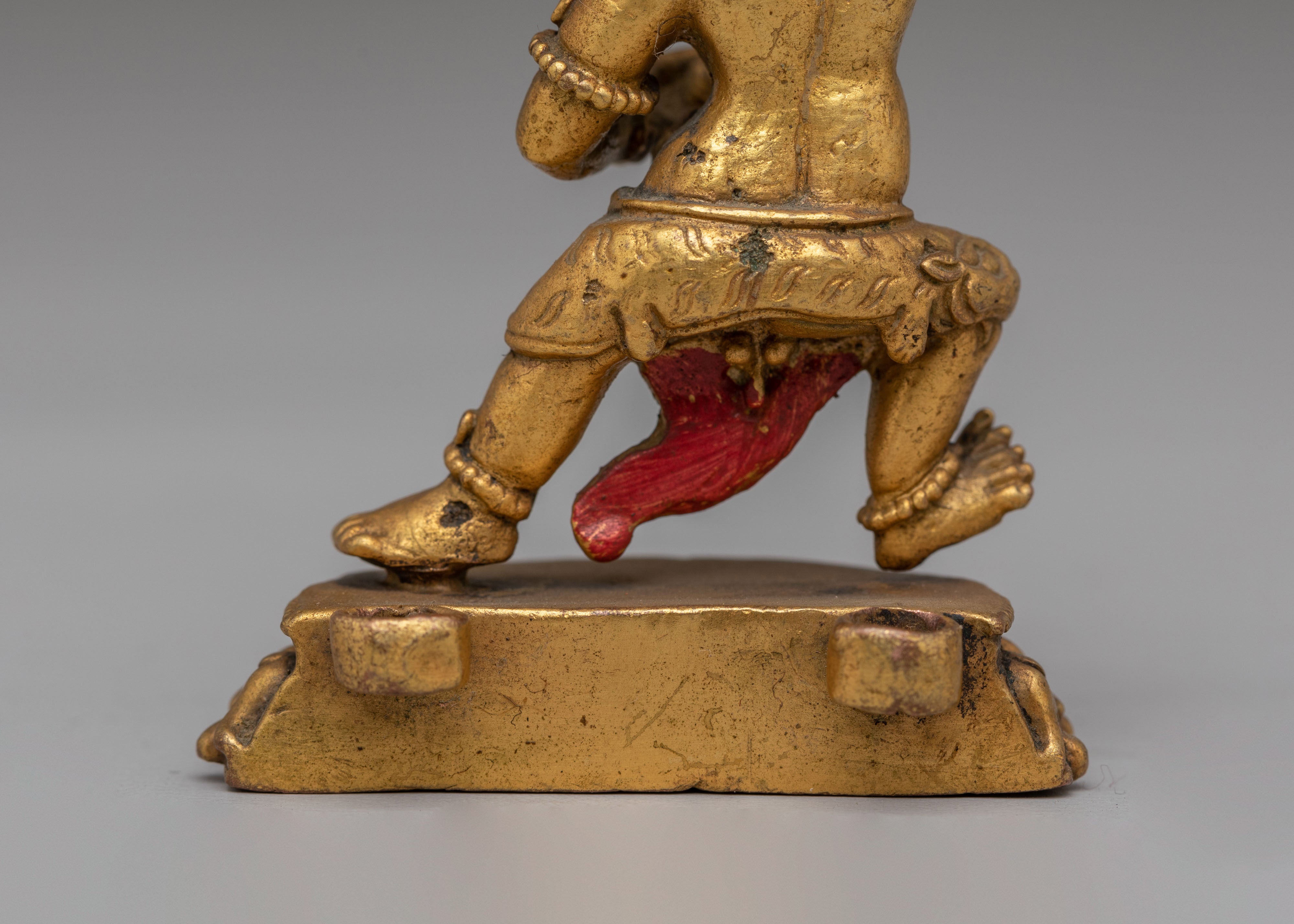 Sacred Tibetan Khadgapani Sculpture | Buddhist Guardian Figurine