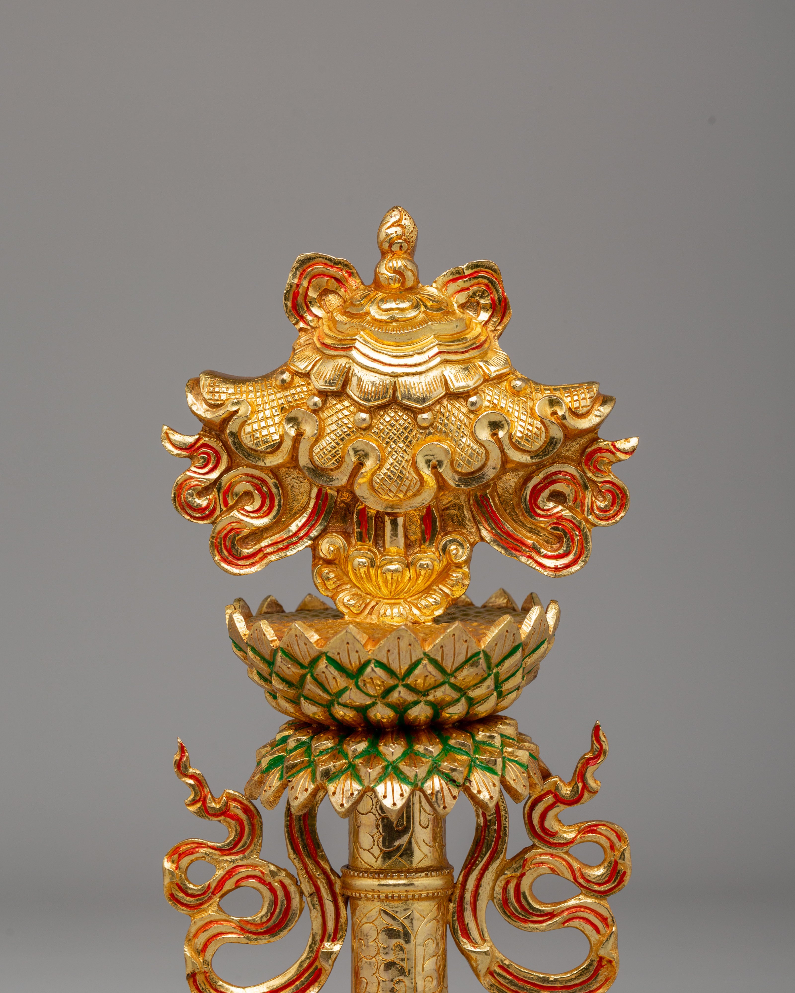 Buddhist Eight Symbols Sculpture Set | A Sacred Representation of Spiritual Blessings